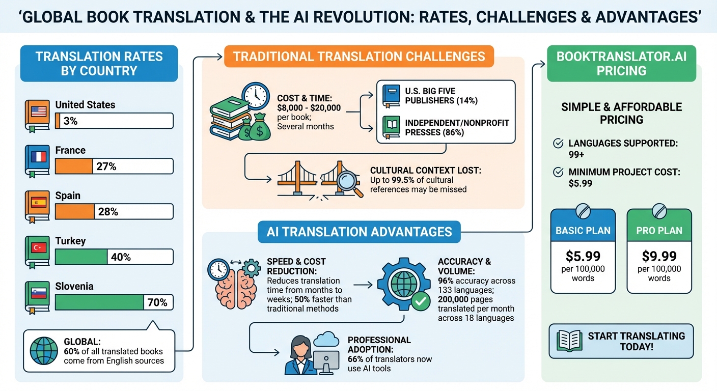 글로벌 도서 번역 통계: AI 대 전통적 방법
