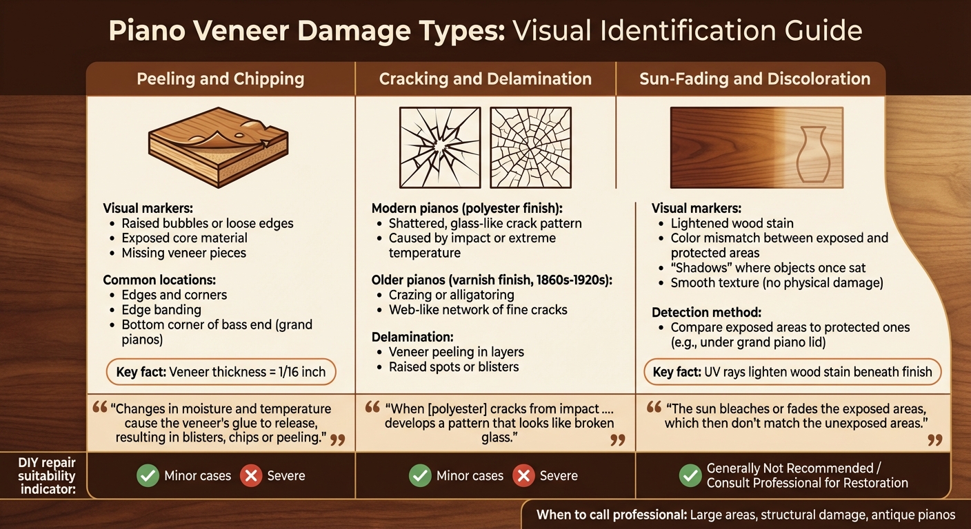 Piano Veneer Damage Types: Identification and Repair Guide