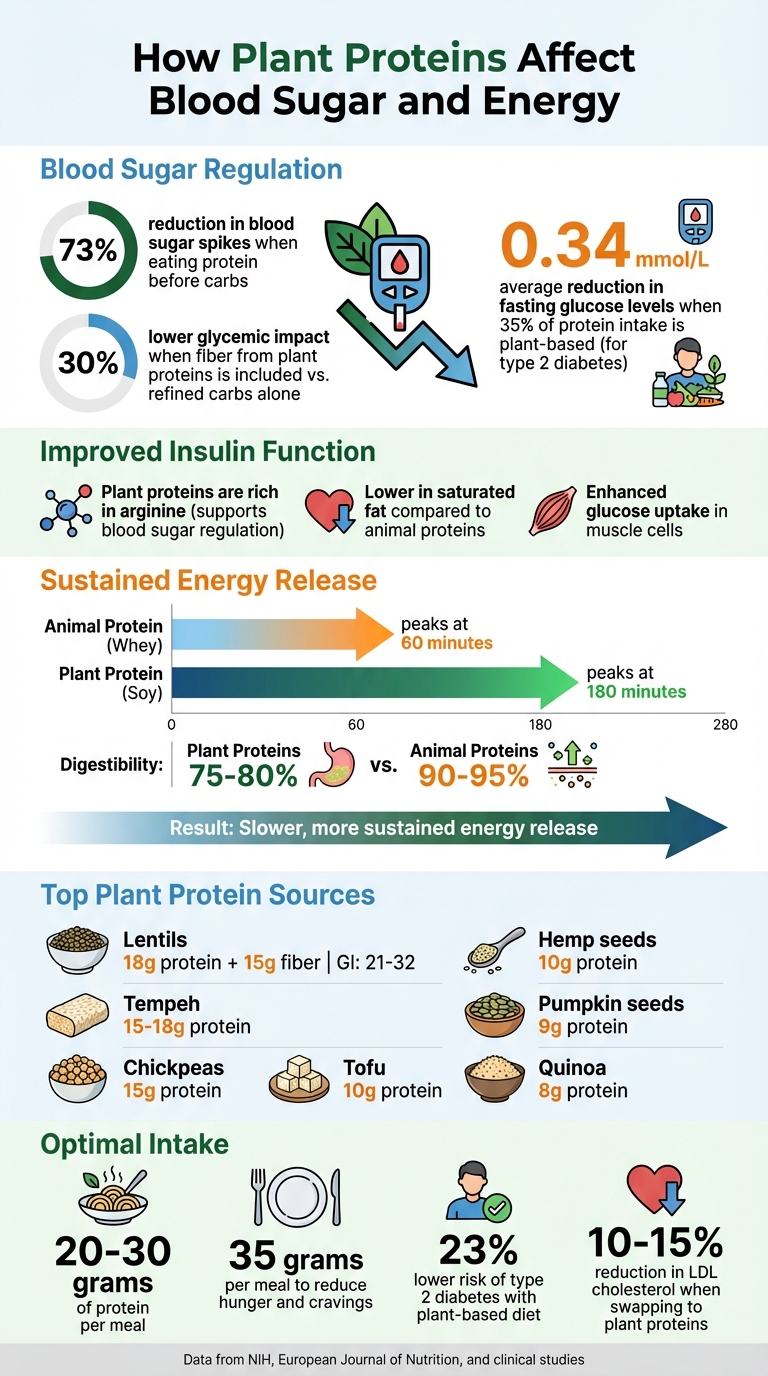 How Plant Proteins Regulate Blood Sugar and Energy: Key Statistics