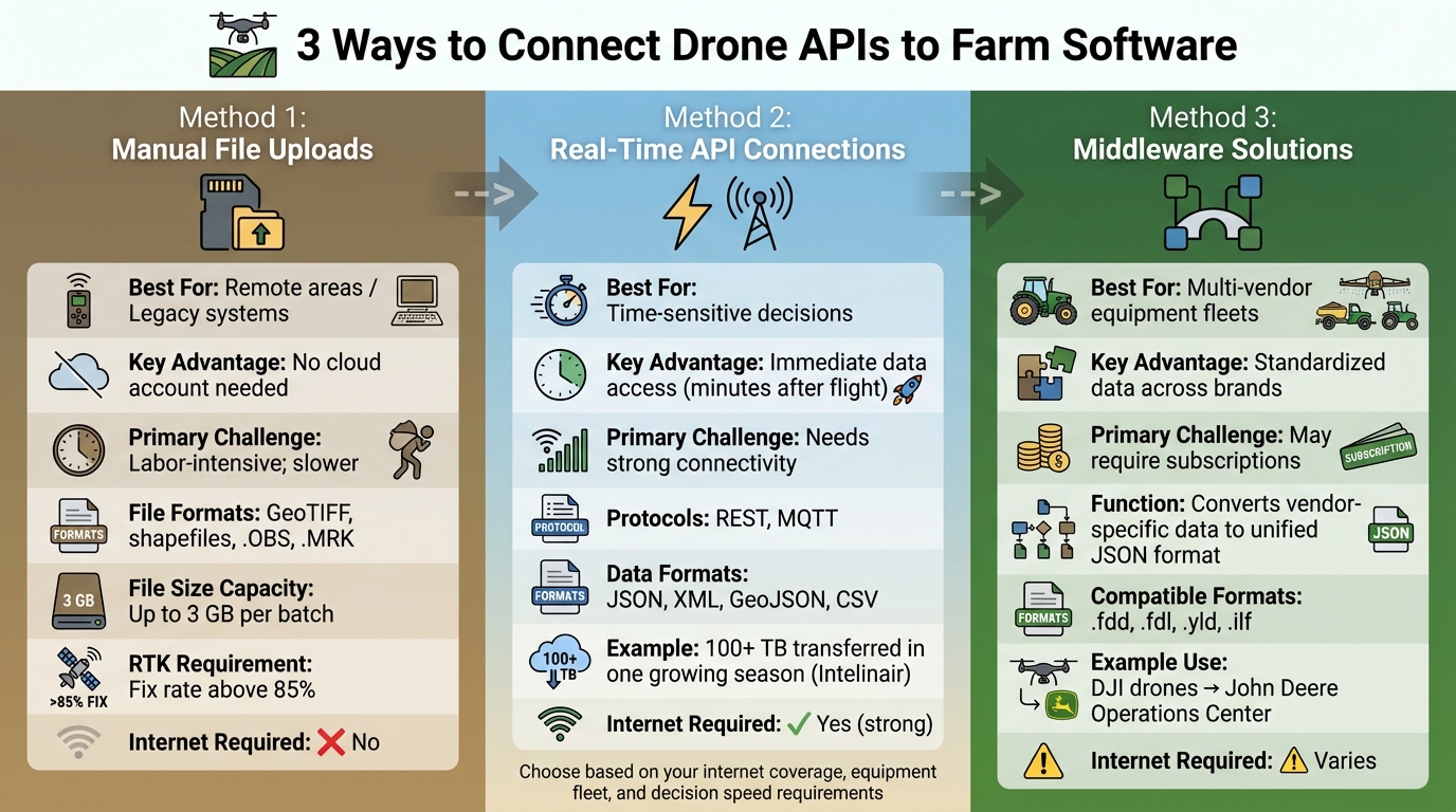 Drone API Integration Methods for Farm Management Systems