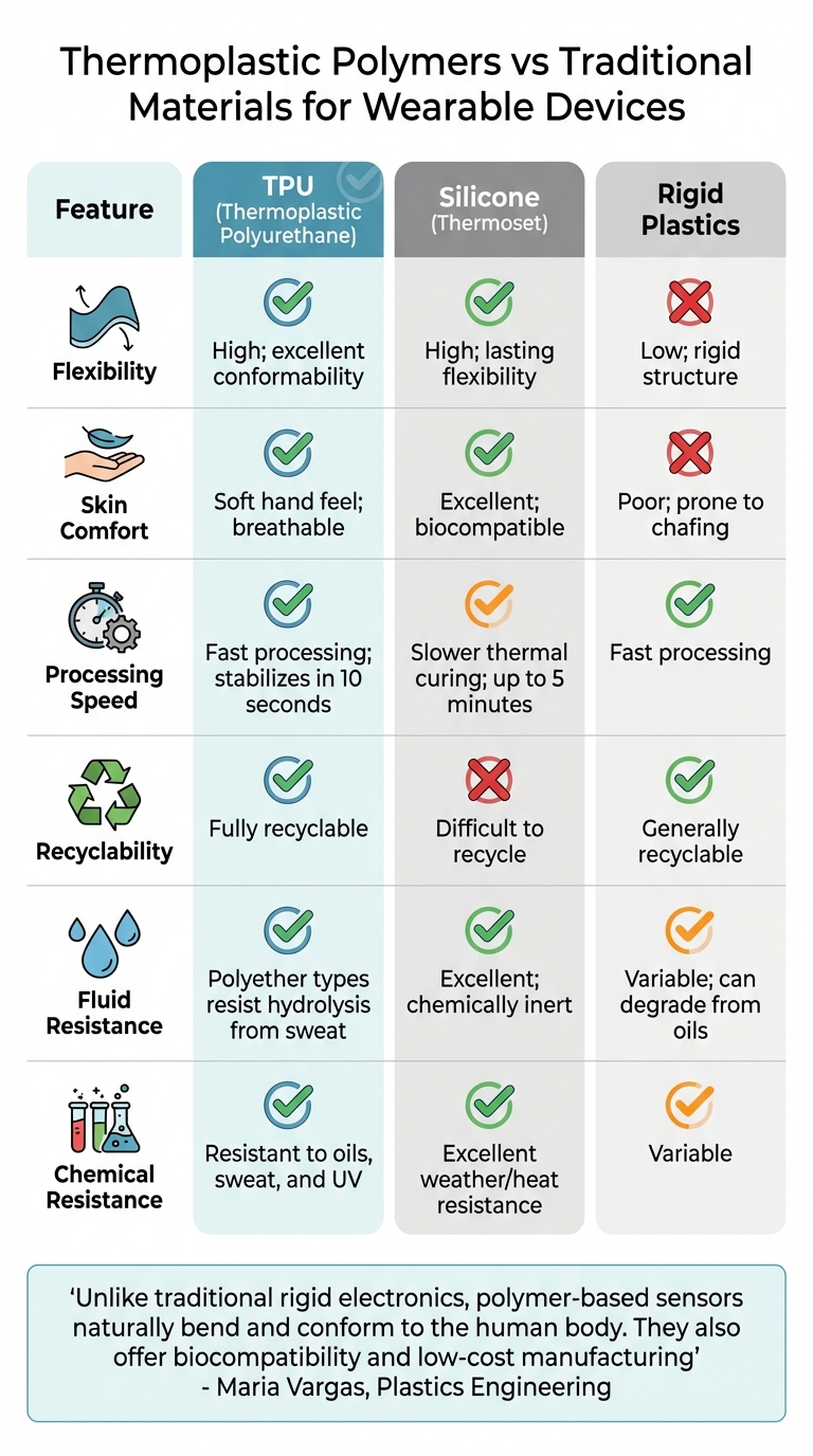 Thermoplastic Polymers vs Traditional Materials for Wearable Devices