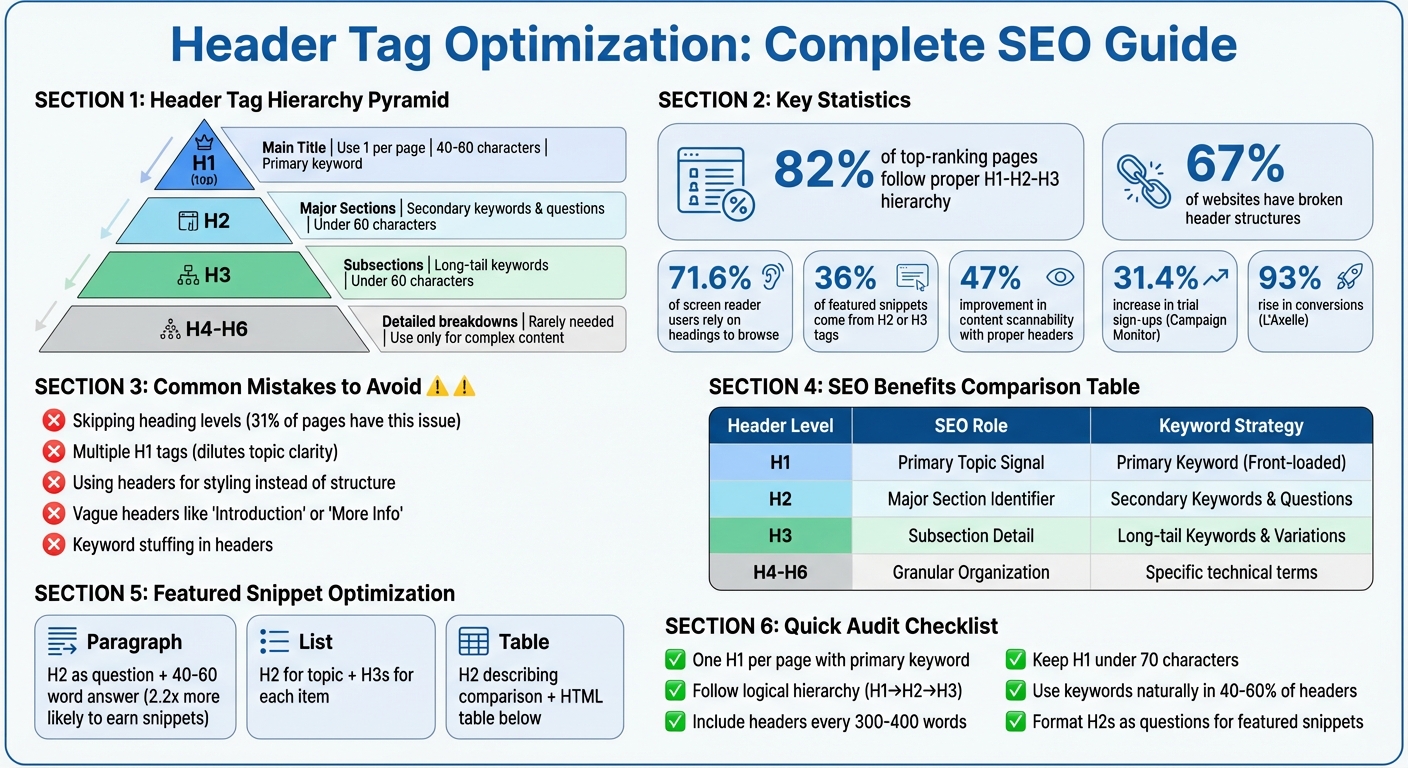 Complete Guide to Header Tag Hierarchy and SEO Best Practices