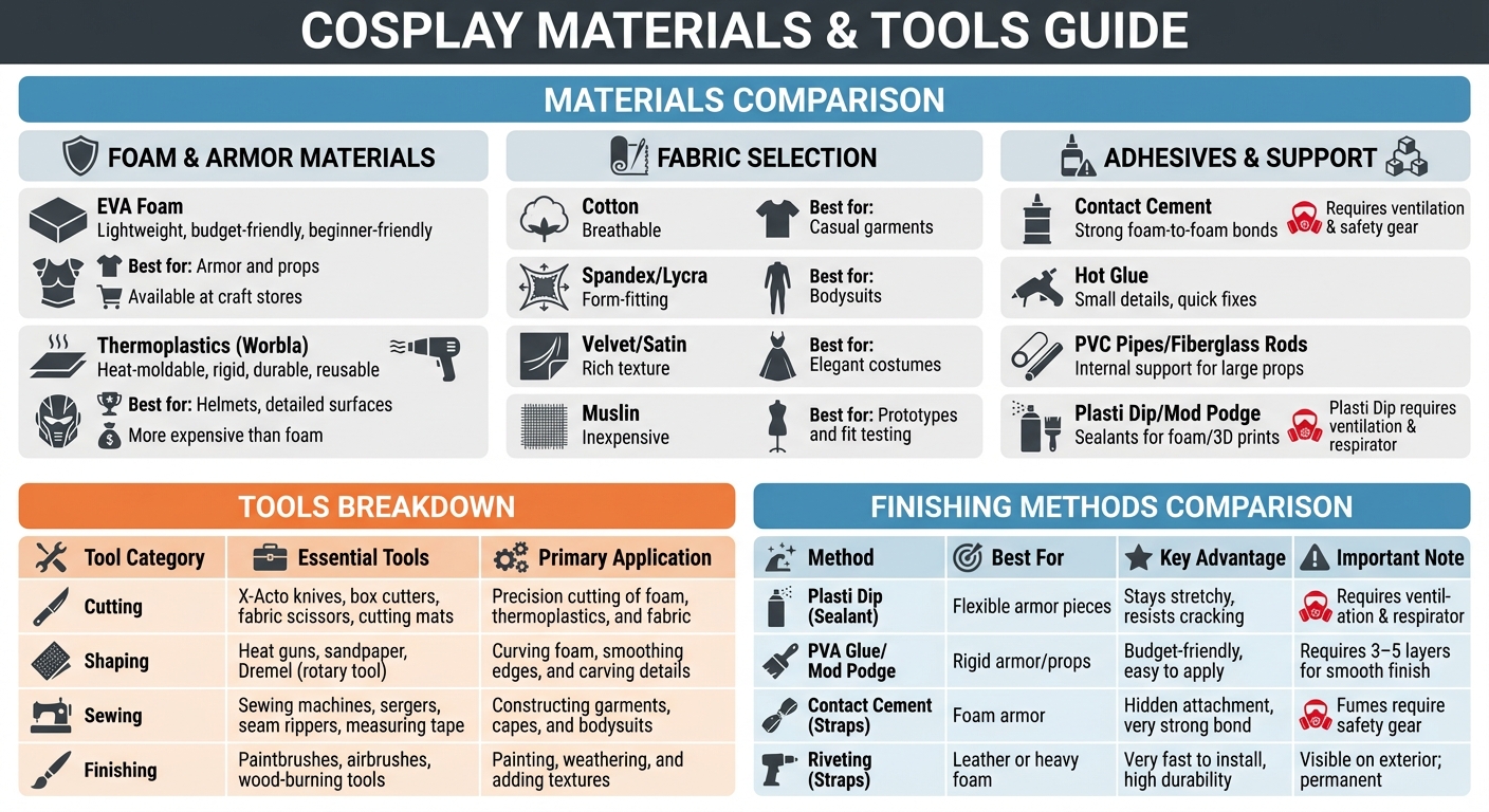 Cosplay Materials and Tools Comparison Guide