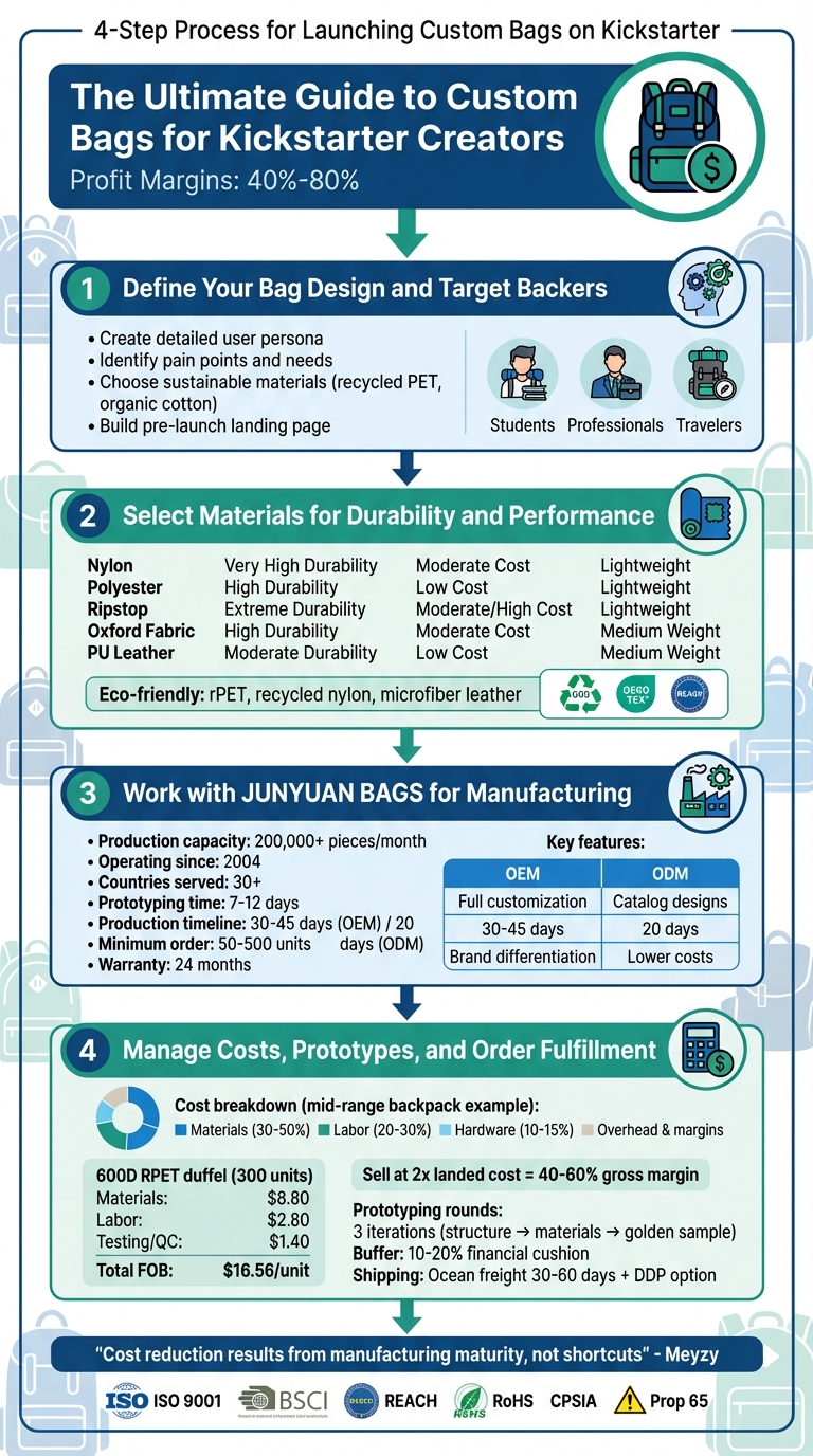 4-Step Process for Launching Custom Bags on Kickstarter