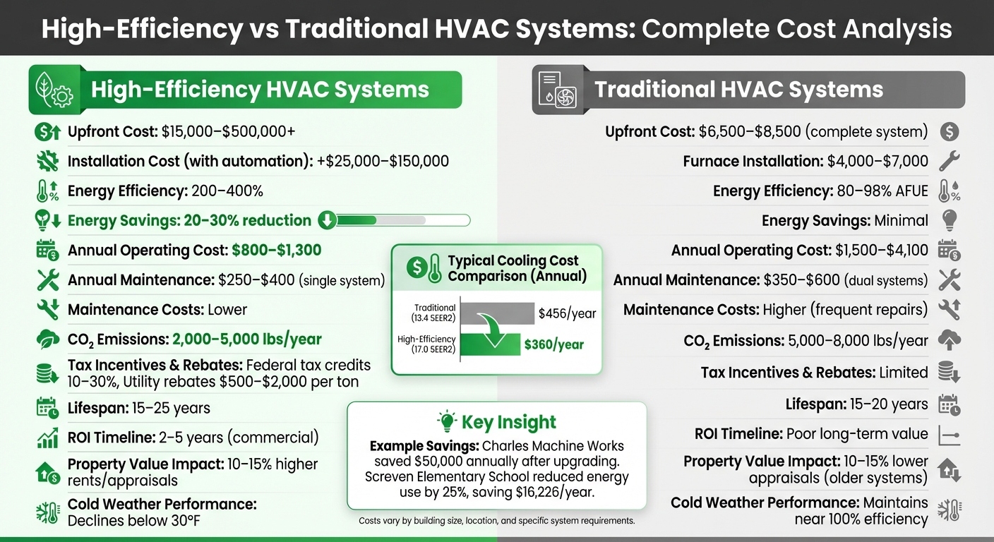 High-Efficiency vs Traditional HVAC Systems Cost Comparison