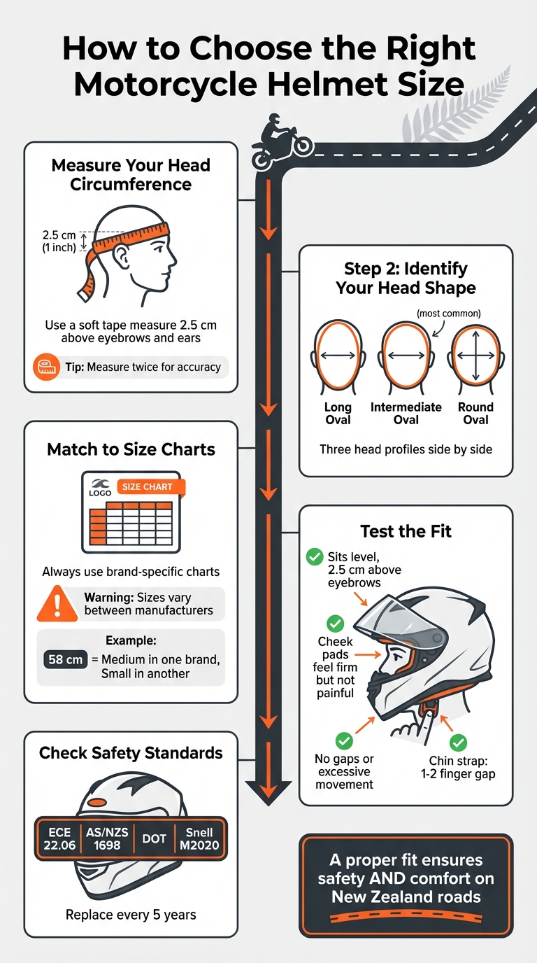 5-Step Guide to Choosing the Right Motorcycle Helmet Size