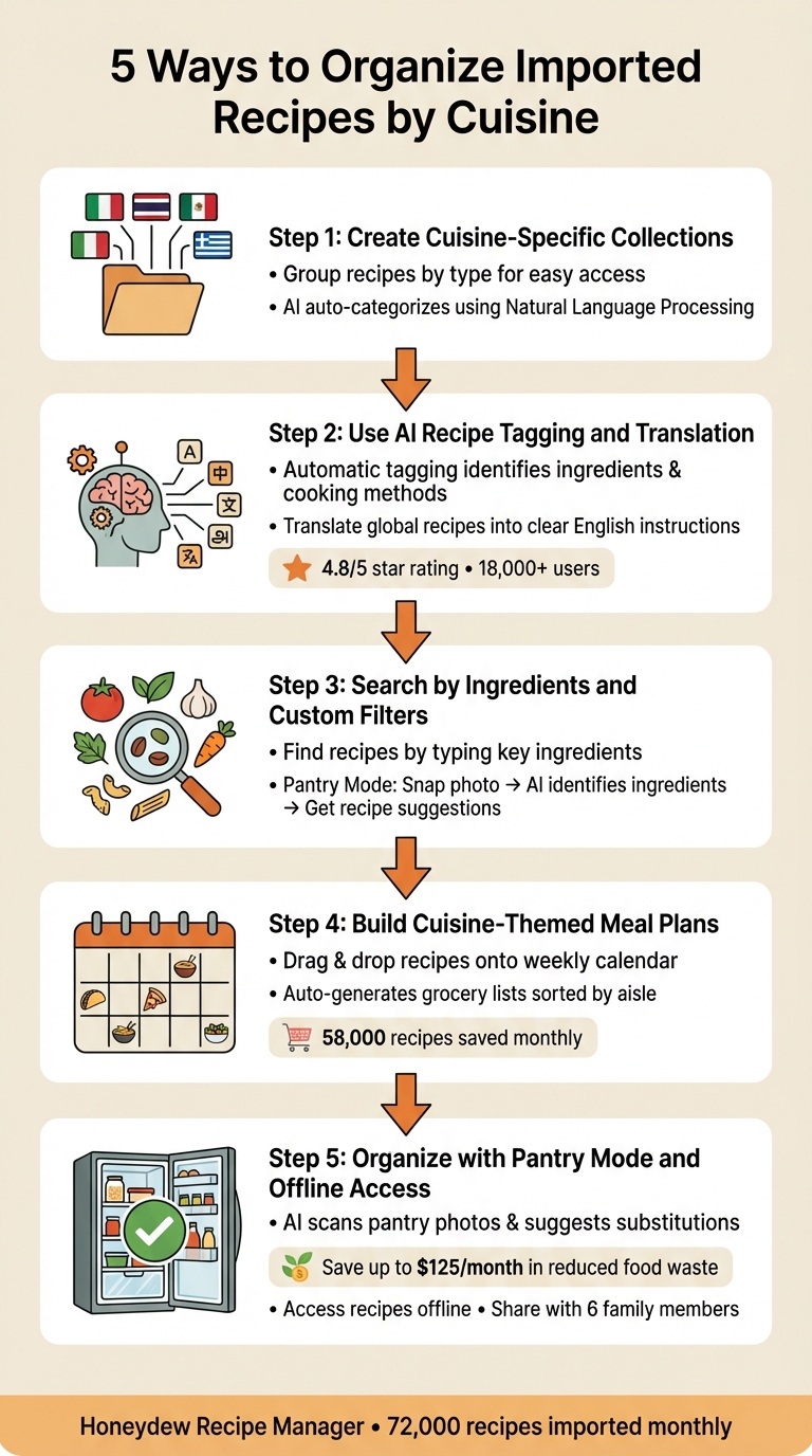 5 Ways to Organize Imported Recipes by Cuisine