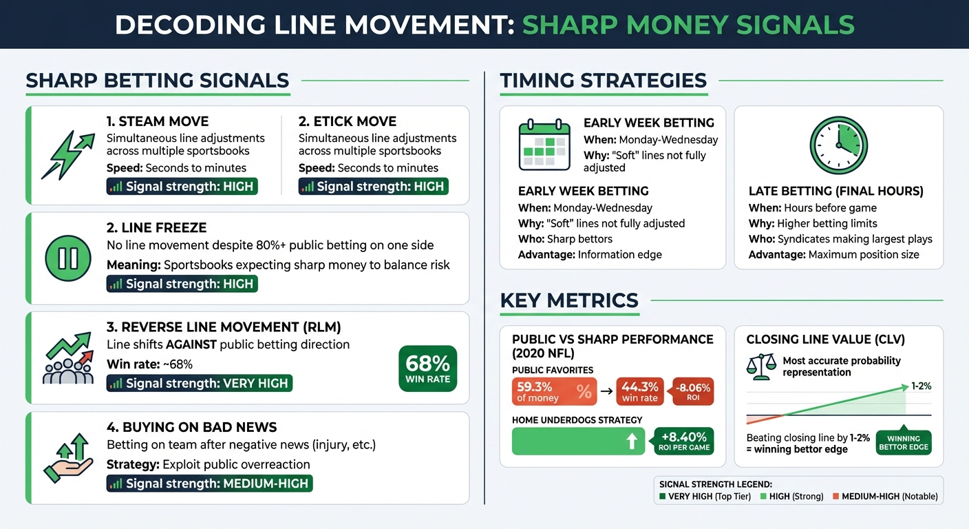 Line Movement Signals: Sharp vs Public Betting Patterns