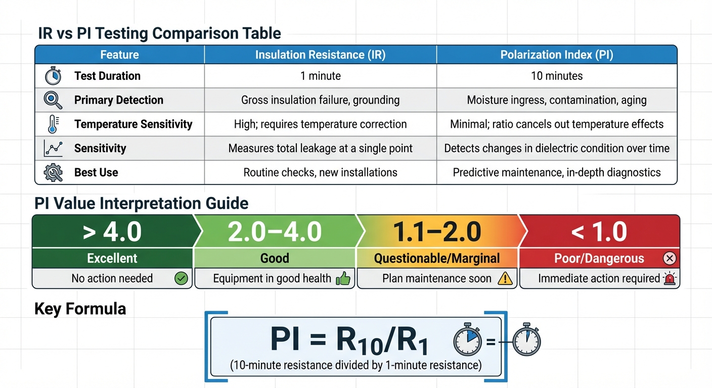 IR vs PI Testing: Key Differences and Interpretation Guide for Transformer Maintenance
