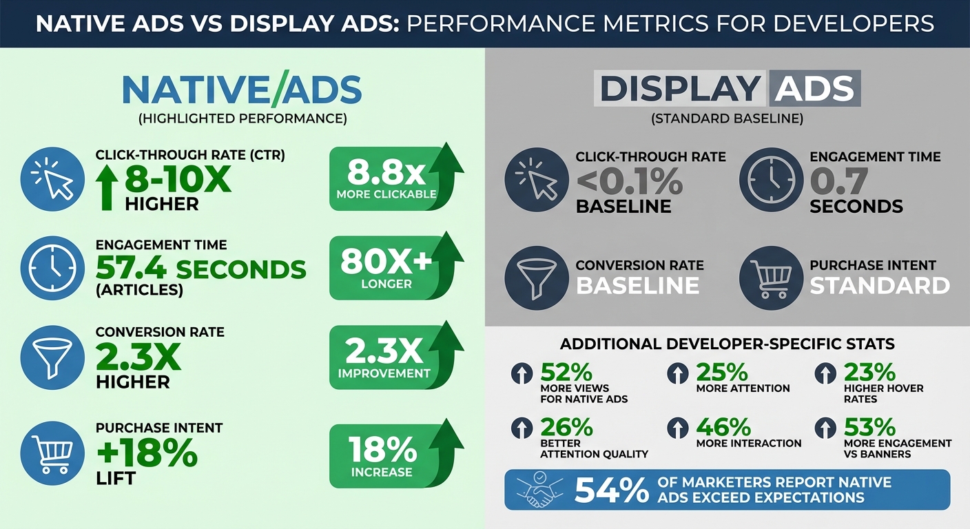 Native Ads vs Display Ads Performance Comparison for Developers