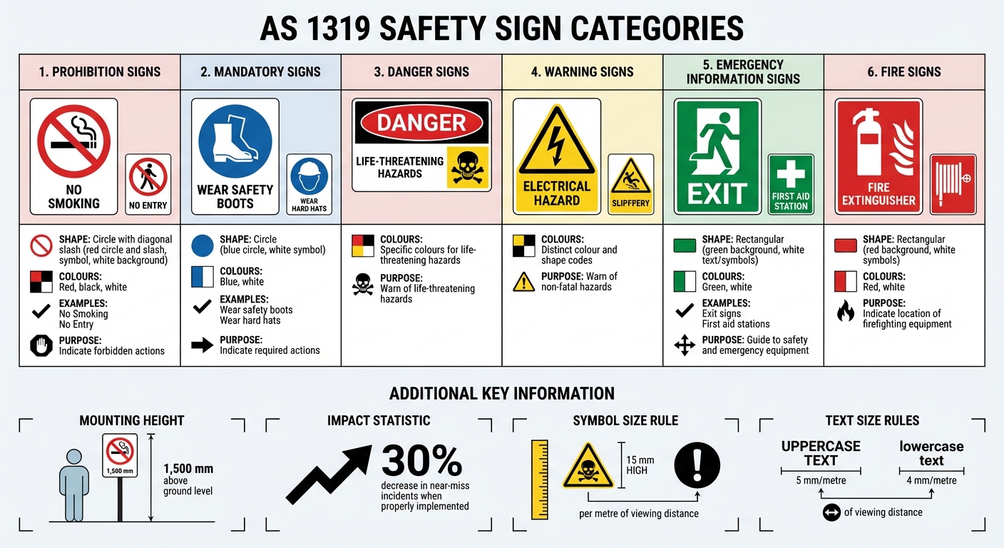 AS 1319 Safety Sign Types: Colours, Shapes and Uses for Australian Worksites