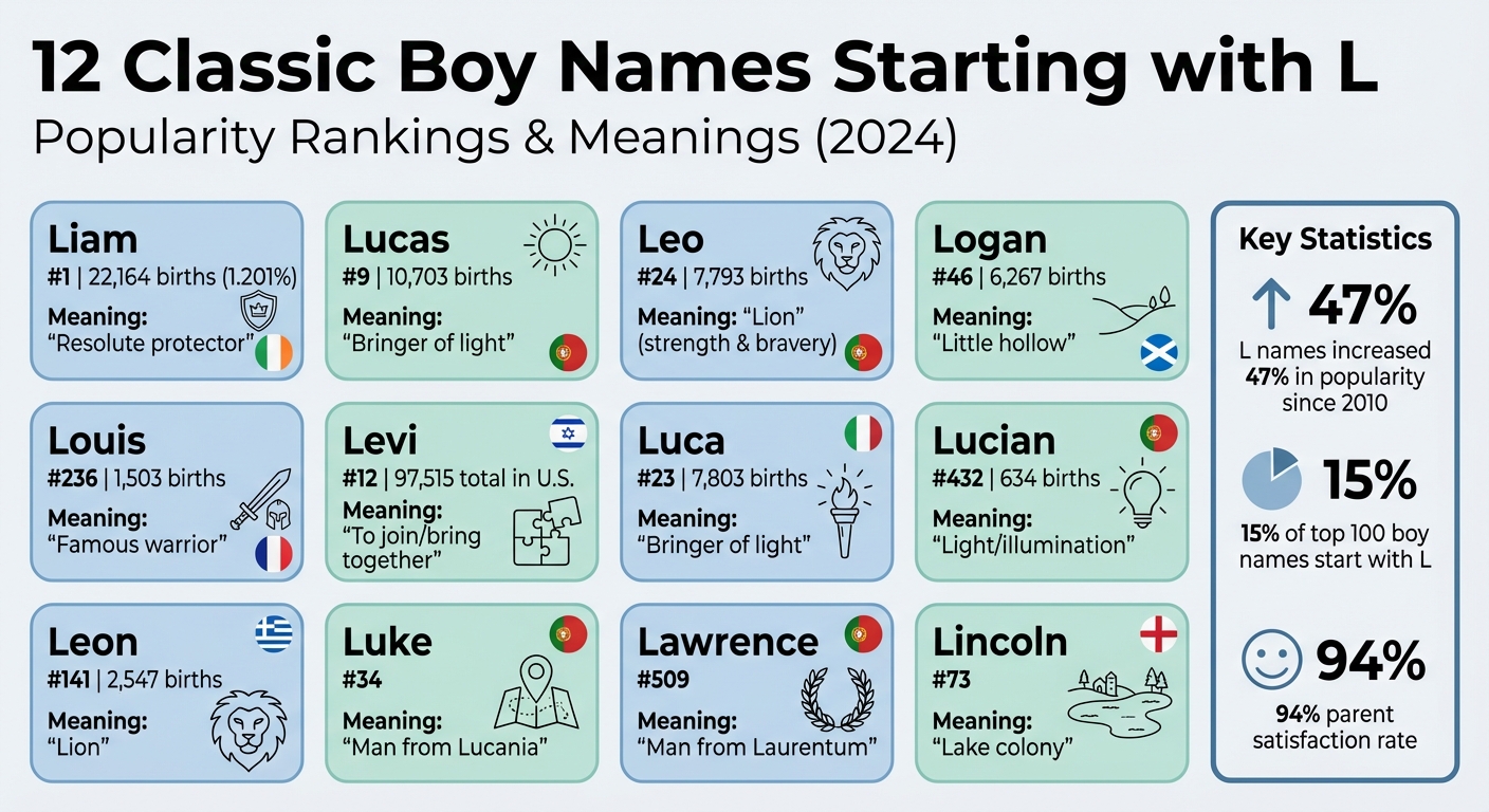 12 Classic Boy Names Starting with L: Popularity Rankings and Meanings
