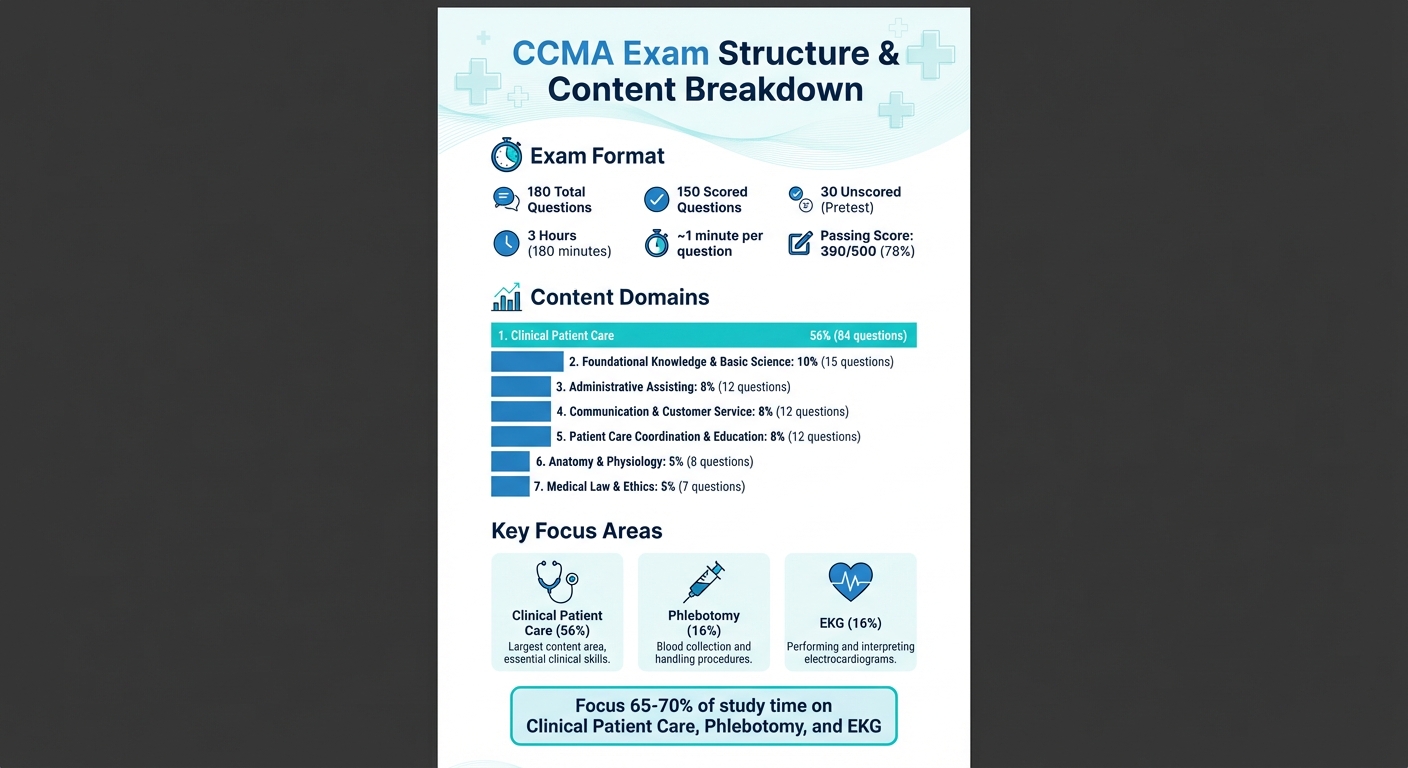 CCMA Exam Structure and Content Distribution 2026