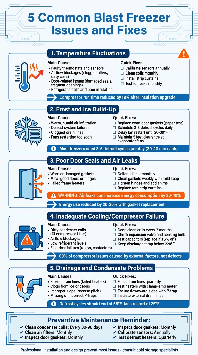 5 Common Blast Freezer Issues: Causes and Solutions