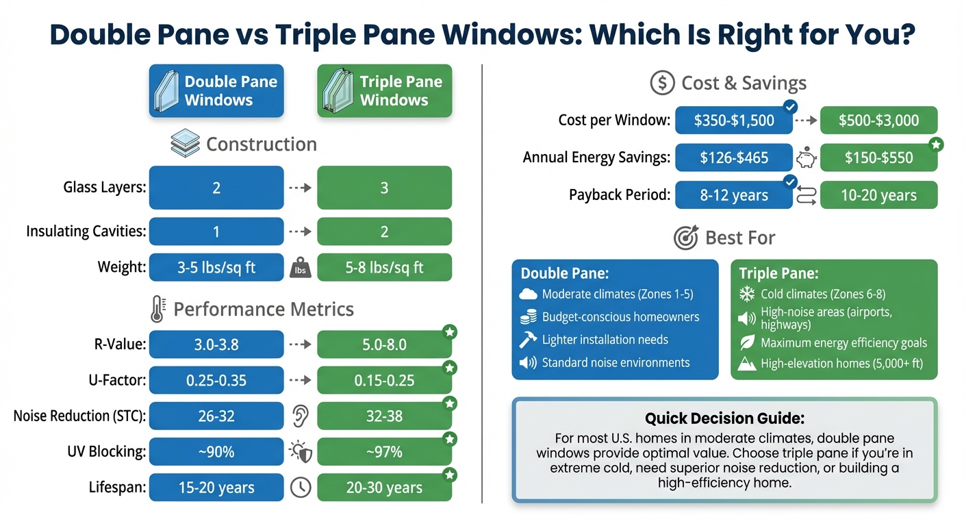 Double Pane vs Triple Pane Windows: Complete Comparison Chart