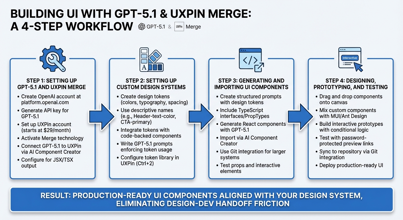 4-Step Workflow for Building UI with GPT-5.1 and UXPin Merge
