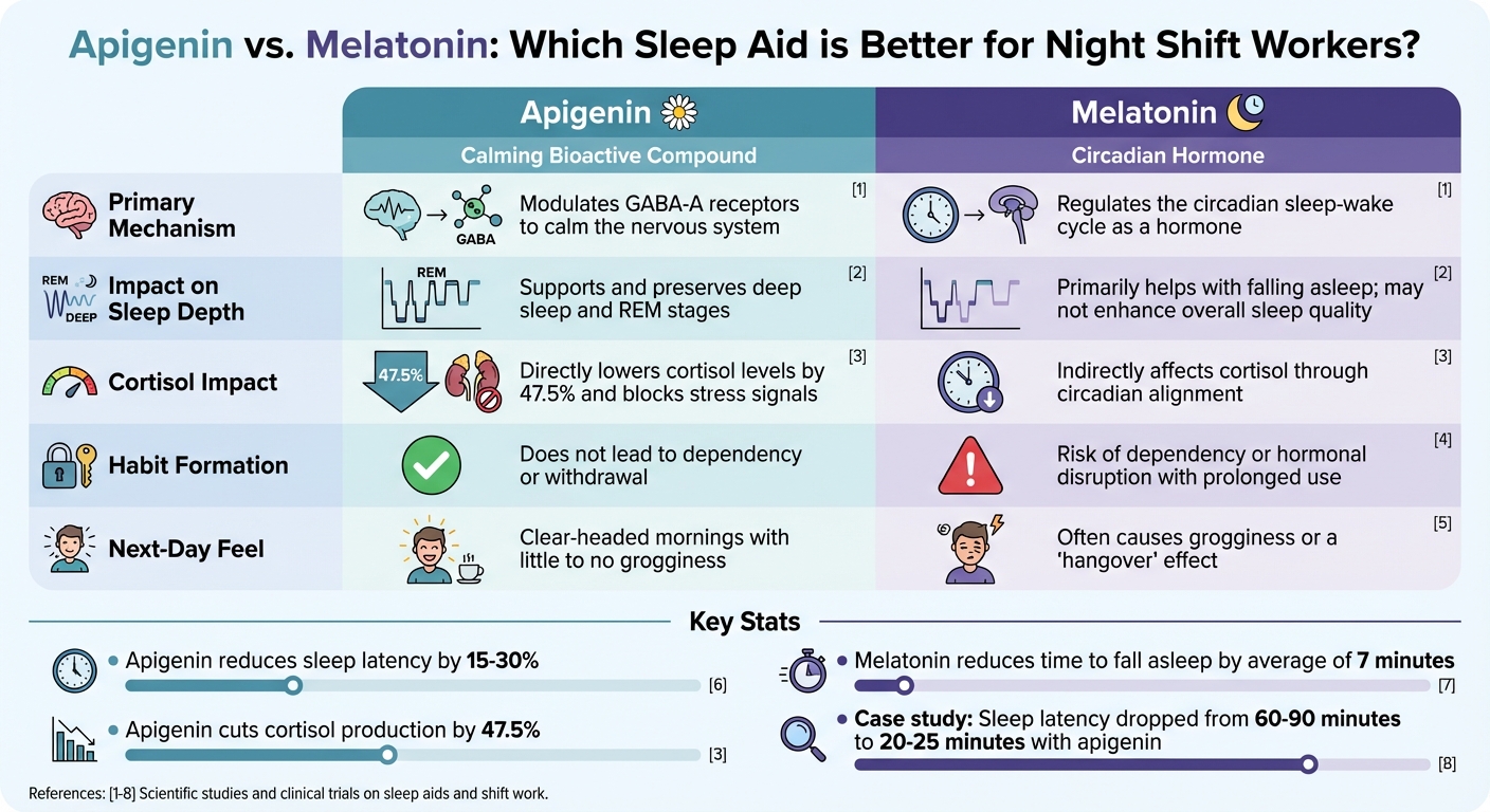Apigenin vs Melatonin for Night Shift Workers Sleep Comparison