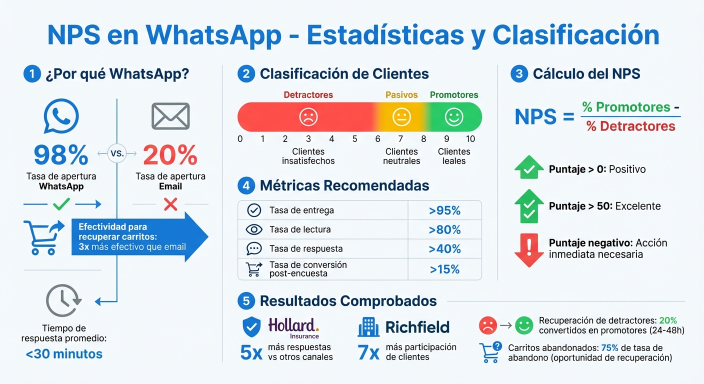 NPS en WhatsApp: Estadísticas clave y clasificación de clientes