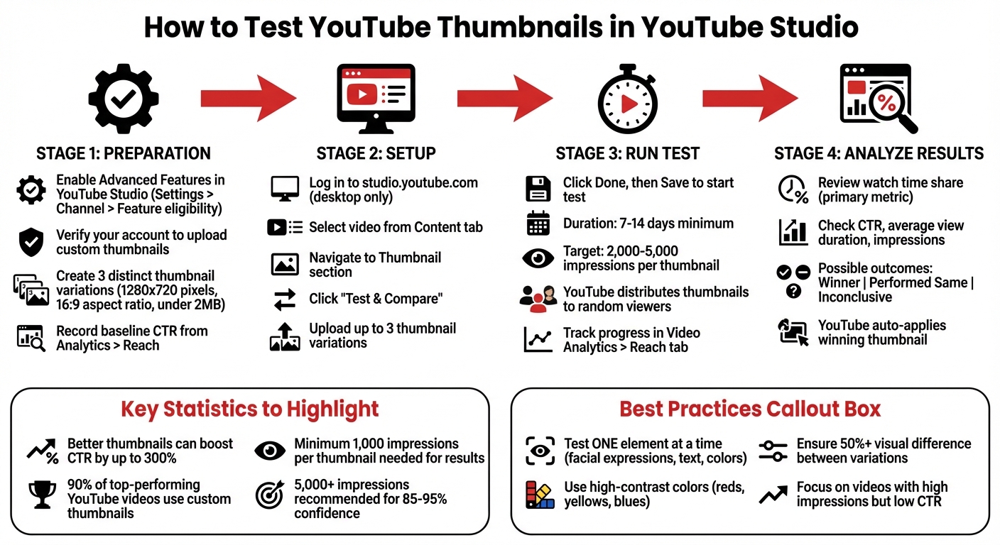 How to Test YouTube Thumbnails: Step-by-Step A/B Testing Process