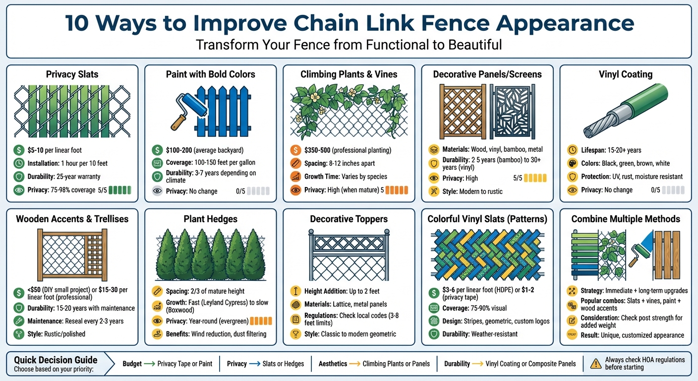10 Chain Link Fence Improvement Methods Comparison Guide