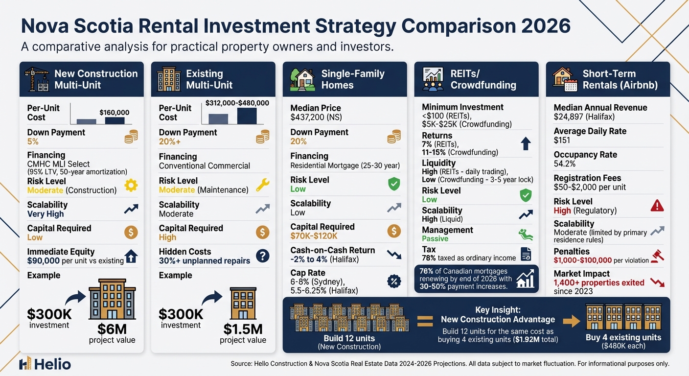 Nova Scotia Rental Investment Strategy Comparison 2026: ROI and Capital Requirements