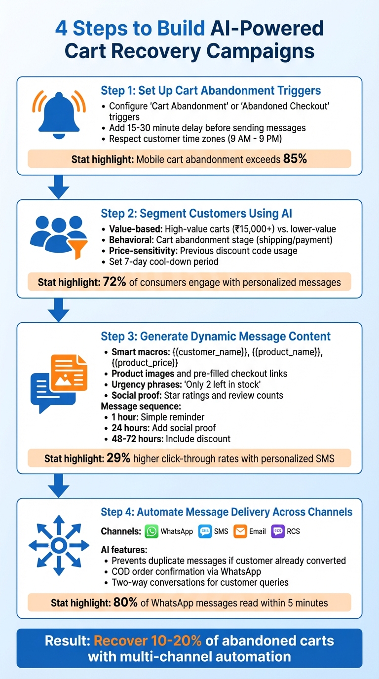 4-Step AI-Powered Cart Recovery Process for Shopify Stores