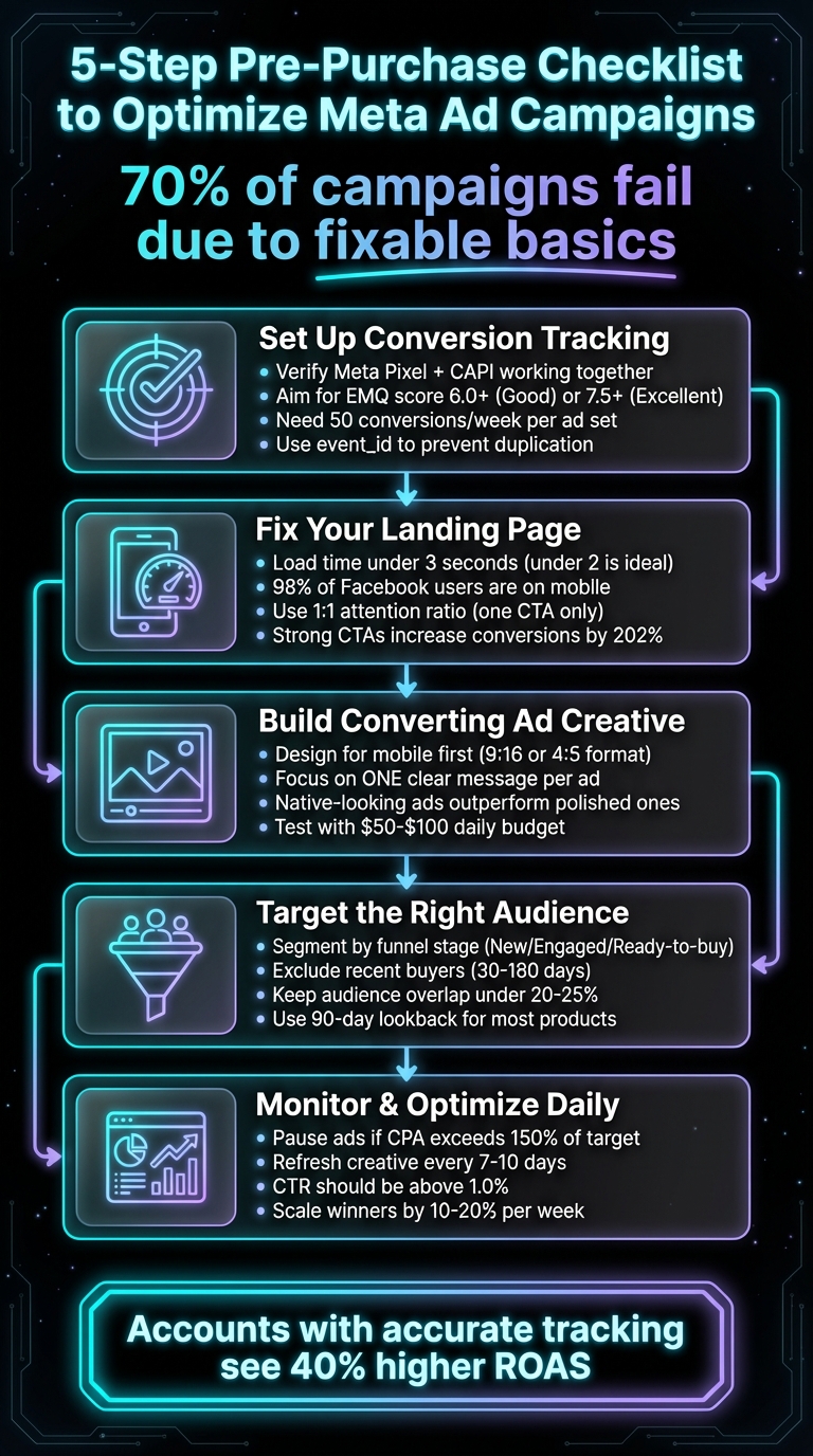 5-Step Pre-Purchase Checklist to Optimize Meta Ad Campaigns