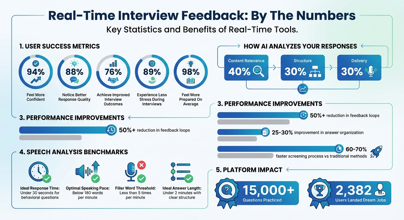 Real-Time Interview Feedback Tools: Key Statistics and Success Metrics