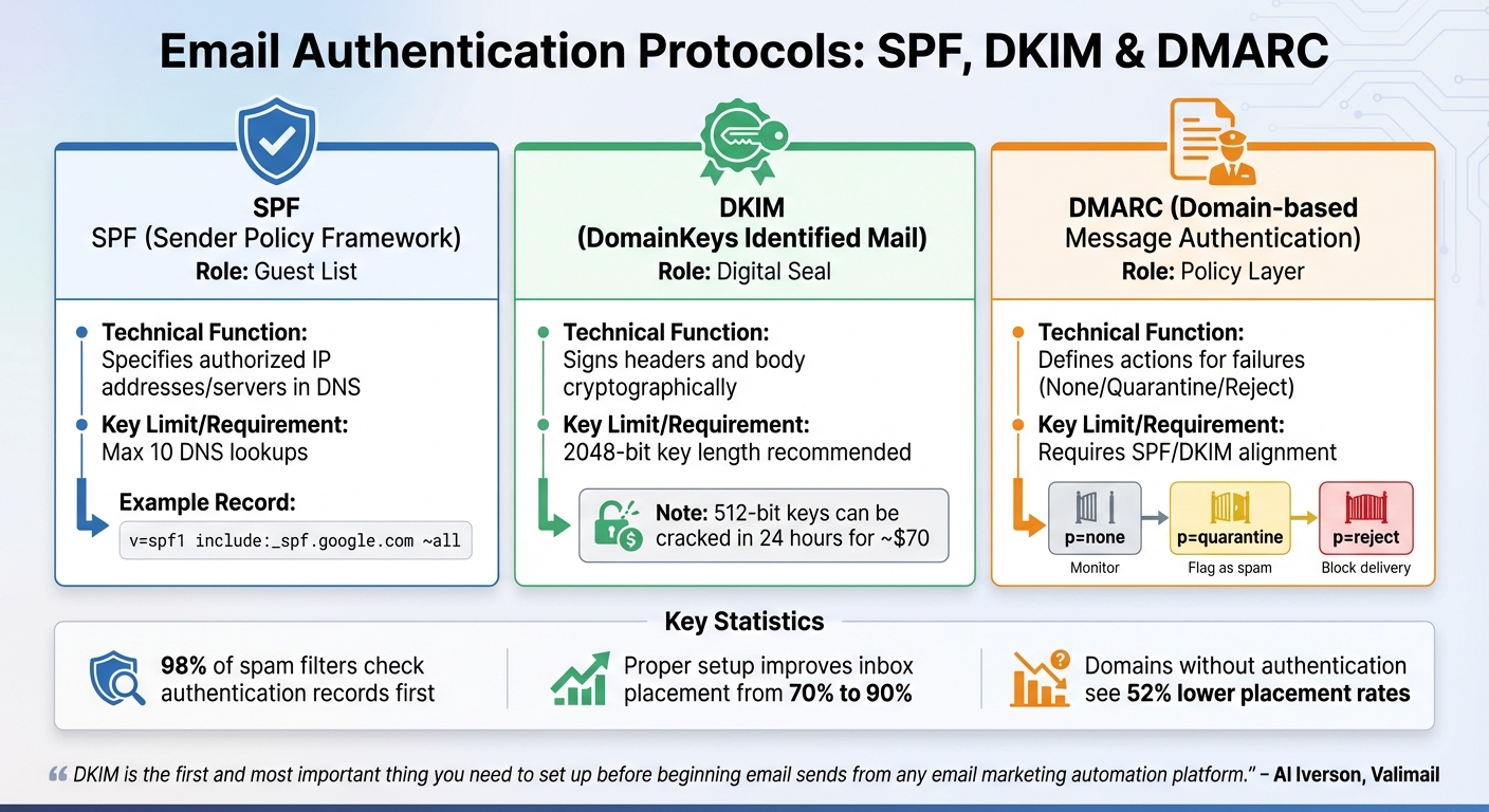 Email Authentication Protocols Comparison: SPF, DKIM, and DMARC