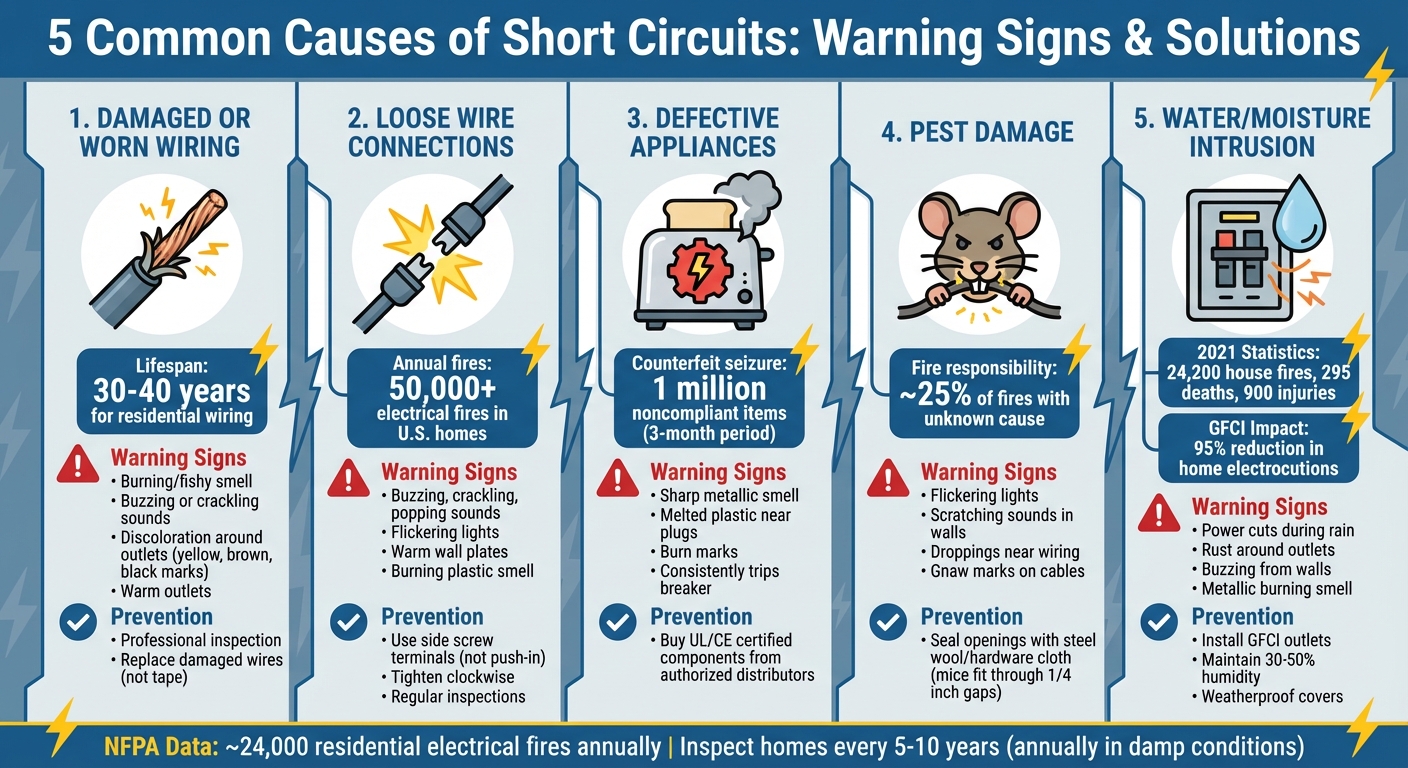 5 Common Causes of Short Circuits: Warning Signs and Prevention Methods