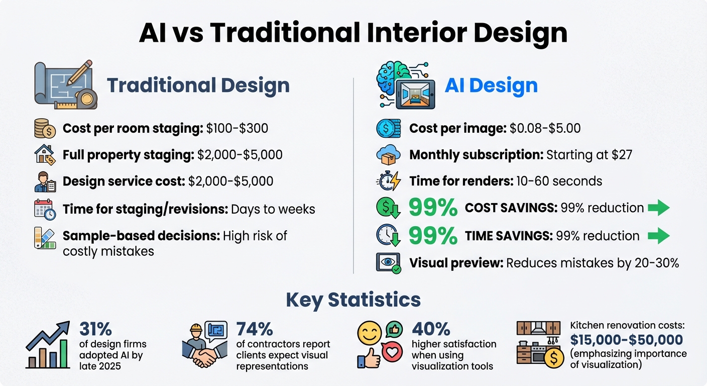 AI vs Traditional Interior Design: Cost and Time Comparison