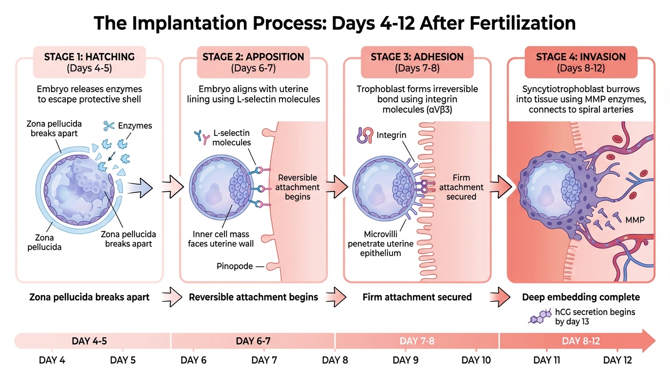 The 4 Stages of Embryo Implantation Timeline
