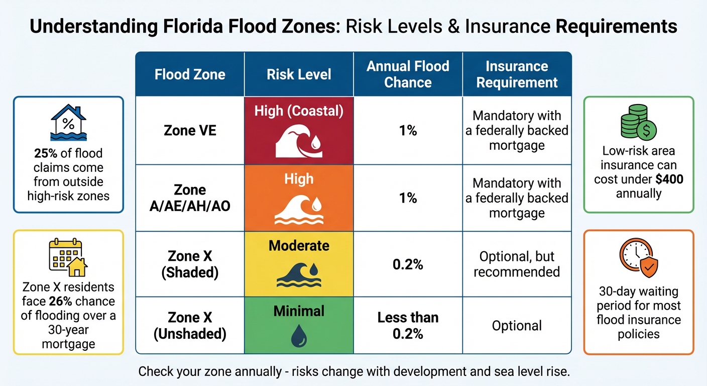 Florida Flood Zone Risk Levels and Insurance Requirements Guide