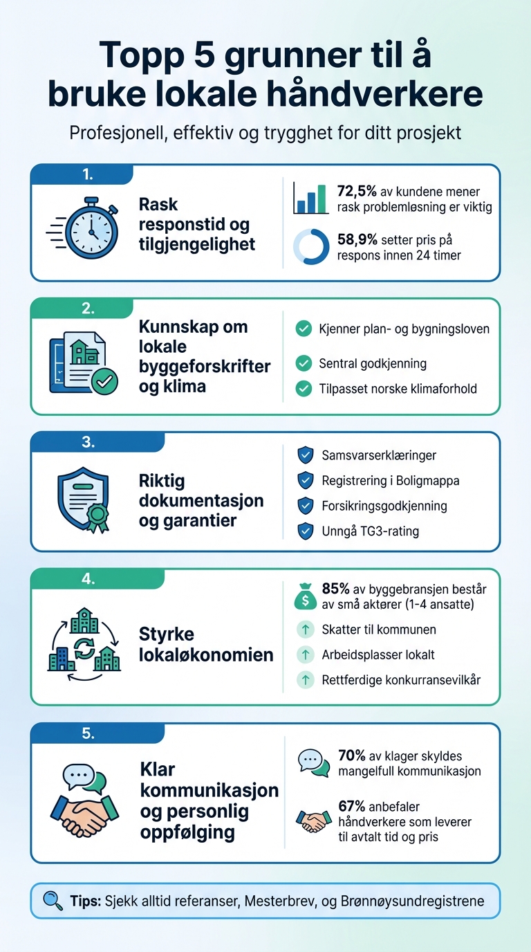5 grunner til å velge lokale håndverkere i din kommune