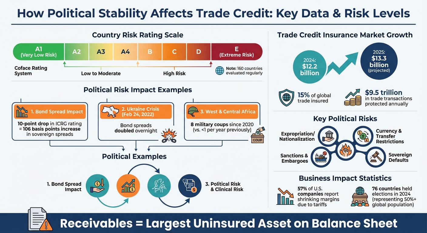 Political Risk Impact on Trade Credit: Key Statistics and Risk Levels