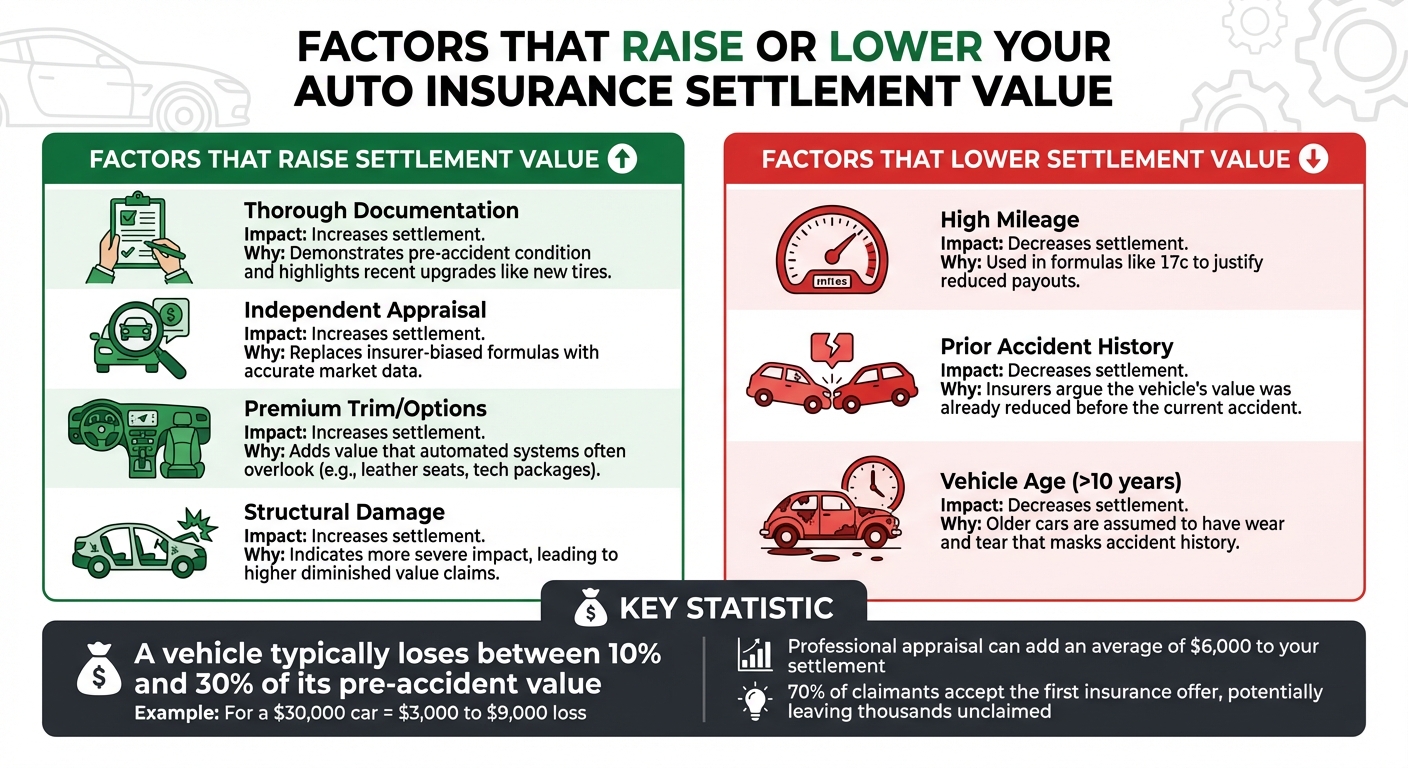 Factors That Impact Auto Insurance Settlement Values