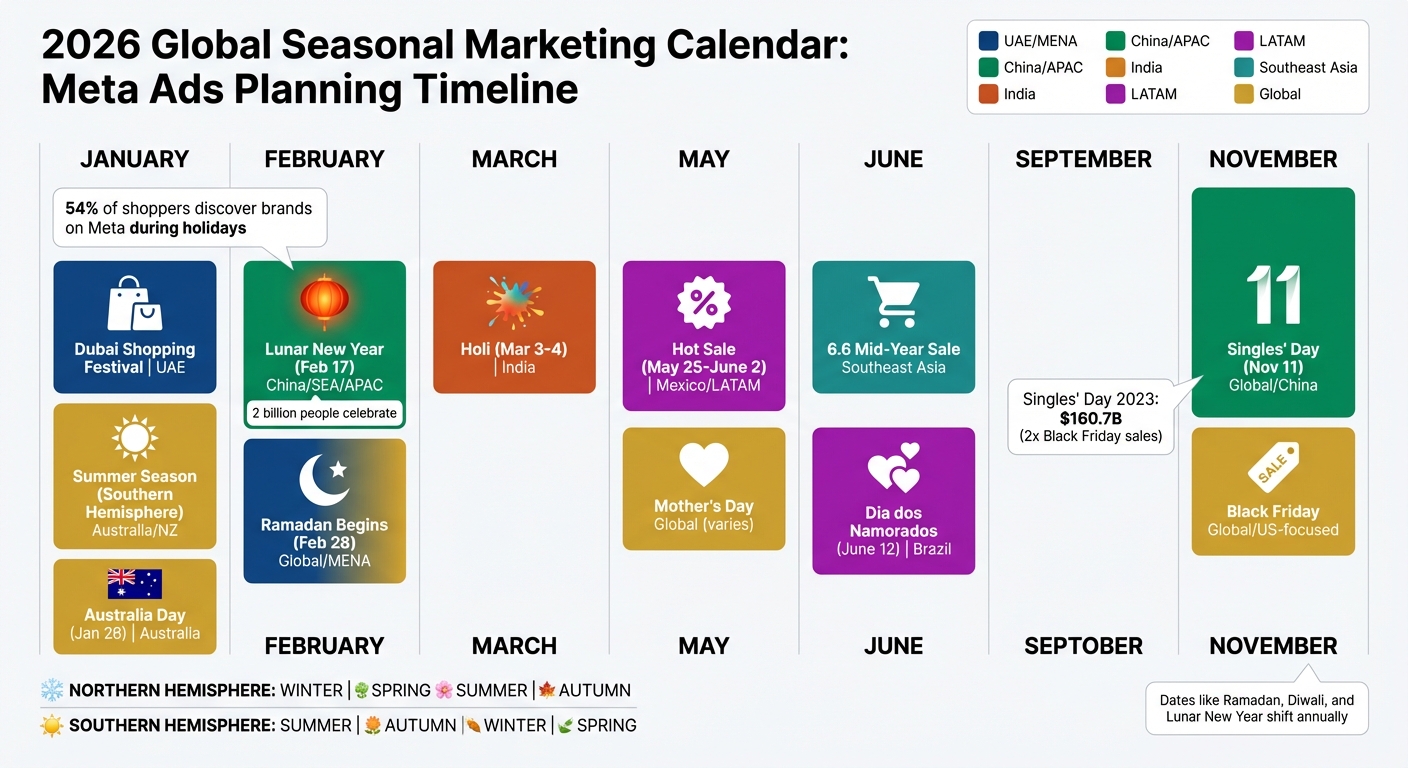 2026 Global Seasonal Marketing Calendar with Key Shopping Events by Region