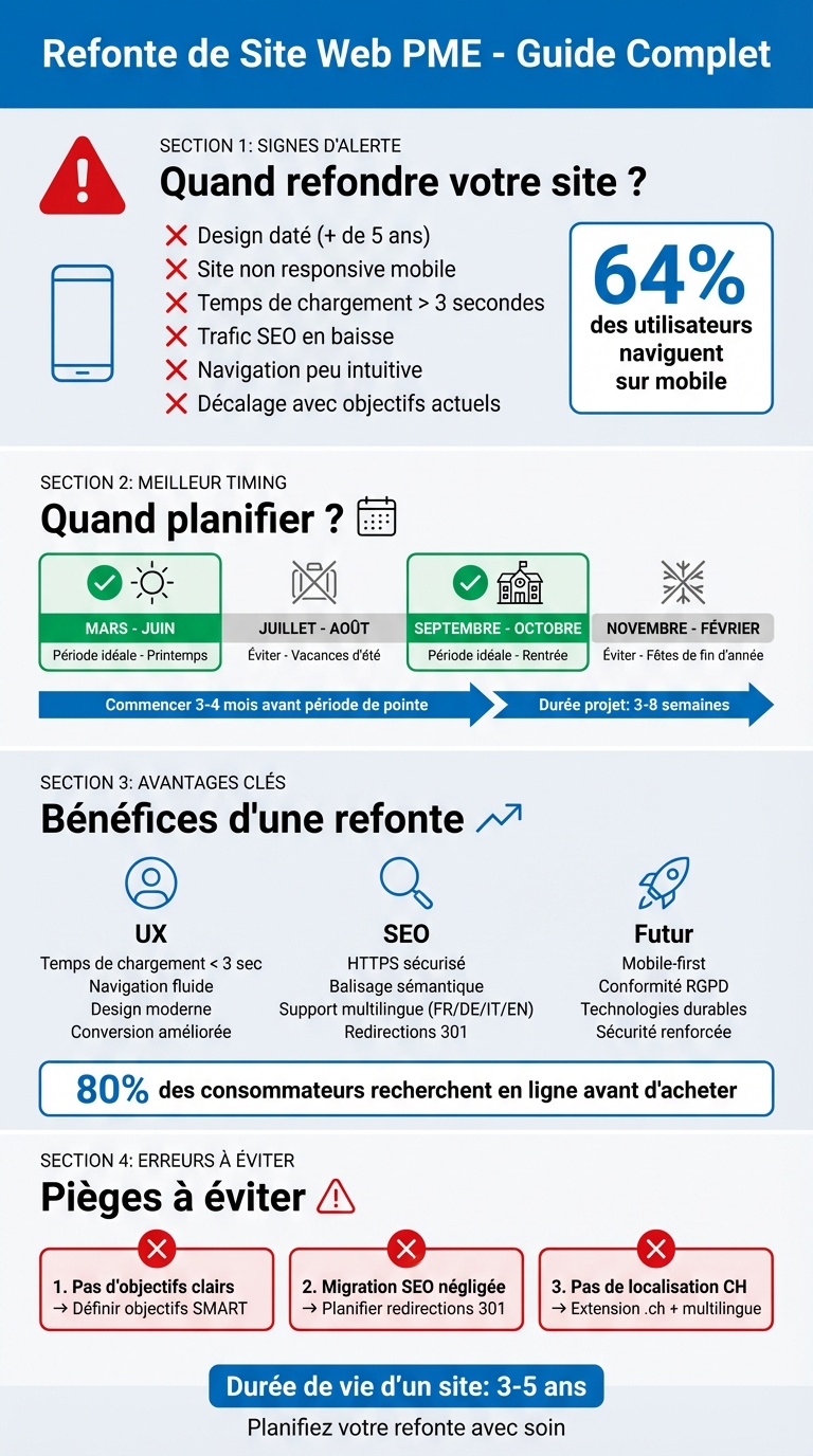 Checklist for SME website redesign: signs, timing, and key steps