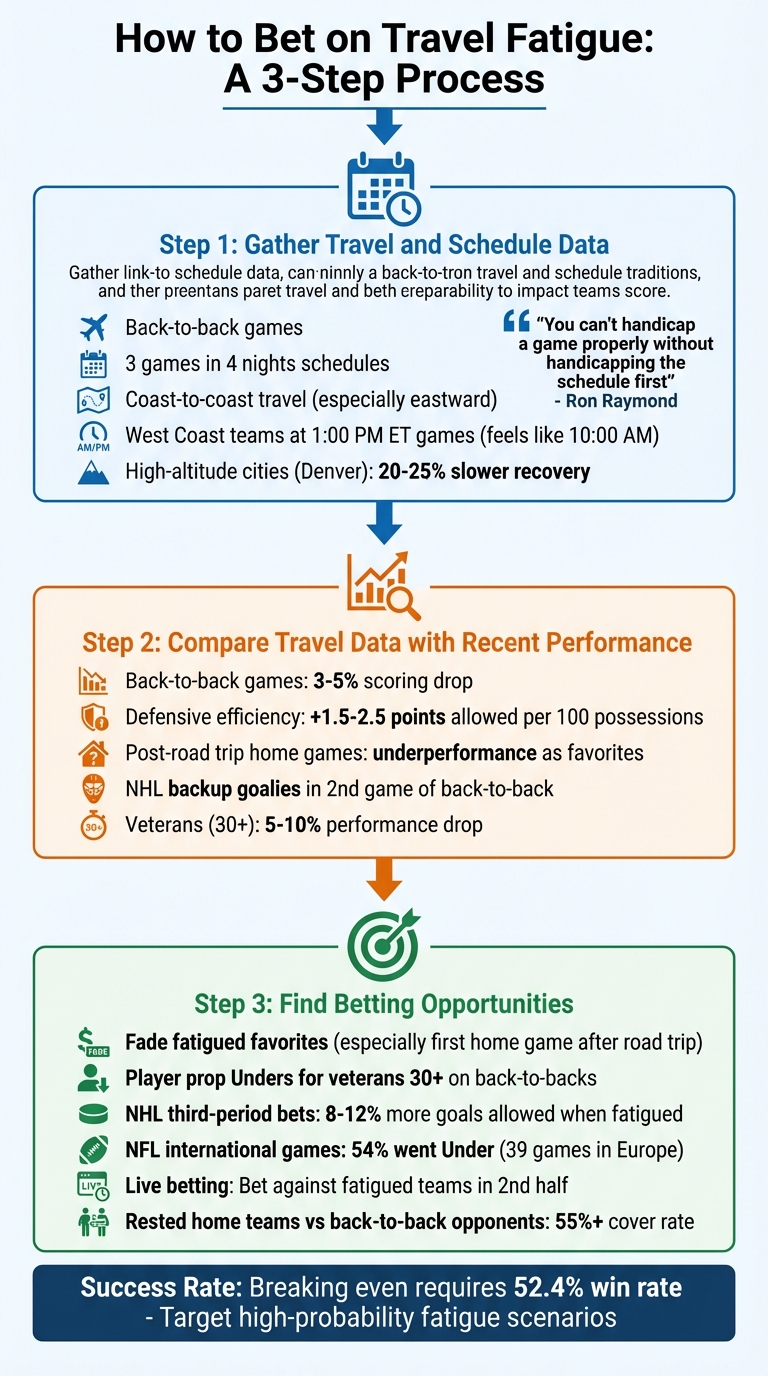 3-Step Process to Bet on Travel Fatigue in Sports