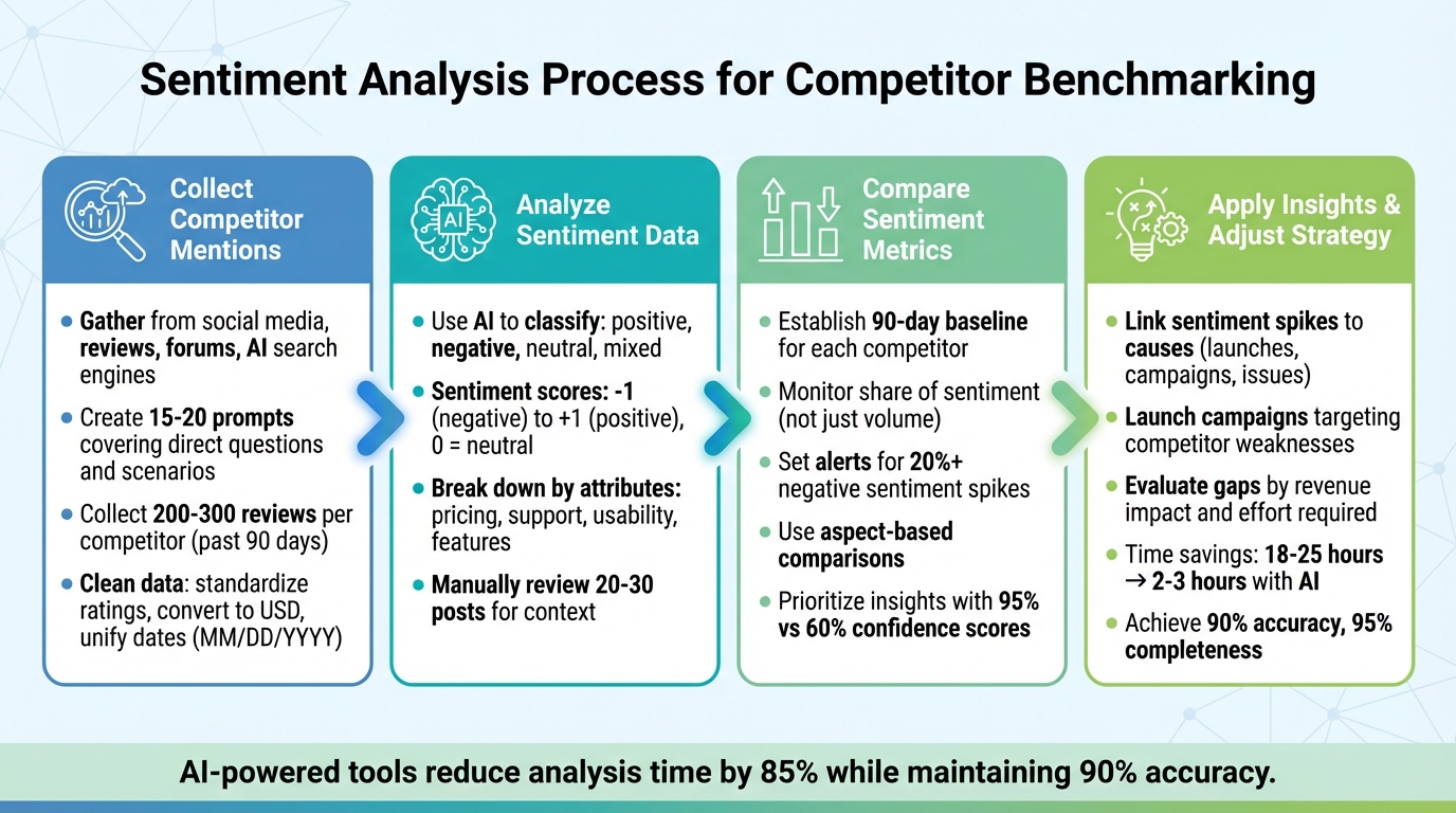 4-Step Sentiment Analysis Process for Competitor Benchmarking