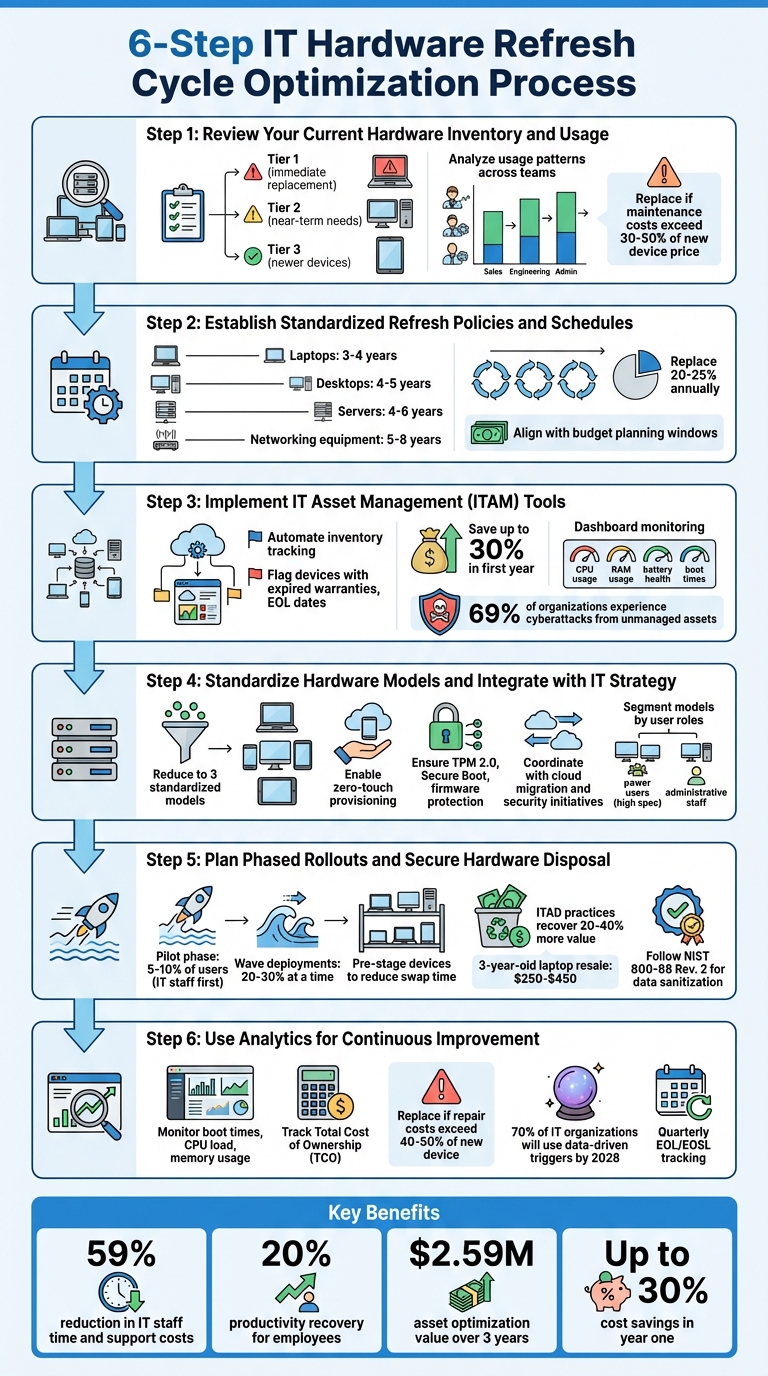 6-Step IT Hardware Refresh Cycle Optimization Process