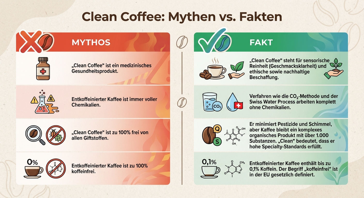 Clean Coffee Mythen vs. Fakten: Was stimmt wirklich über Specialty Coffee