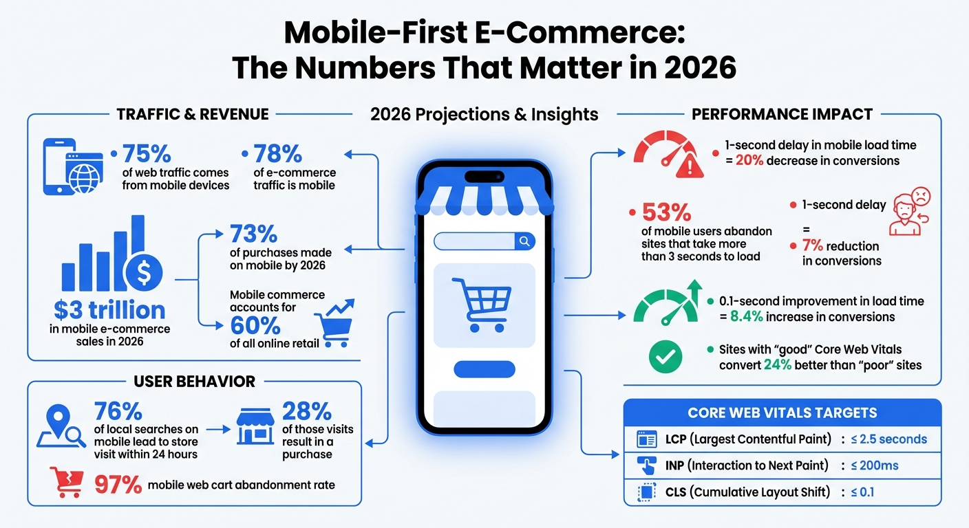 Mobile-First E-Commerce Impact: Traffic, Revenue, and Performance Statistics 2026