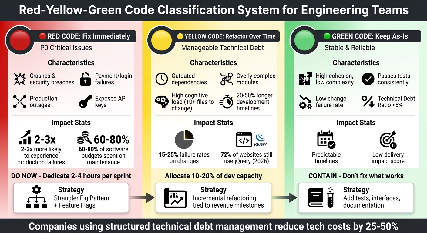 Red-Yellow-Green Code Classification System for Engineering Teams