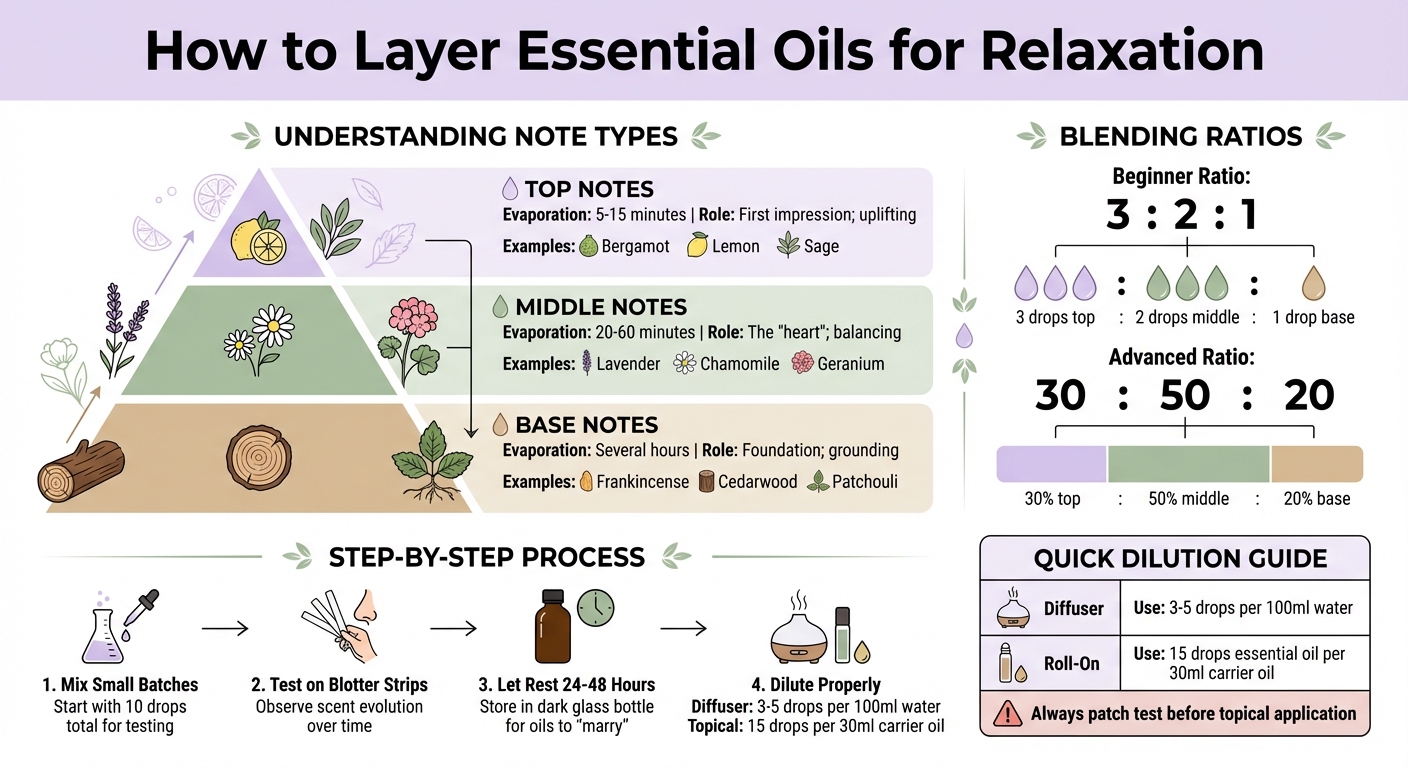 Essential Oil Blending Guide: Top, Middle, and Base Notes for Relaxation