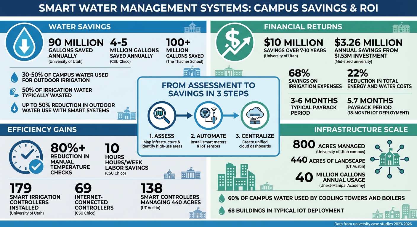 Smart Water Management Systems ROI and Savings for College Campuses