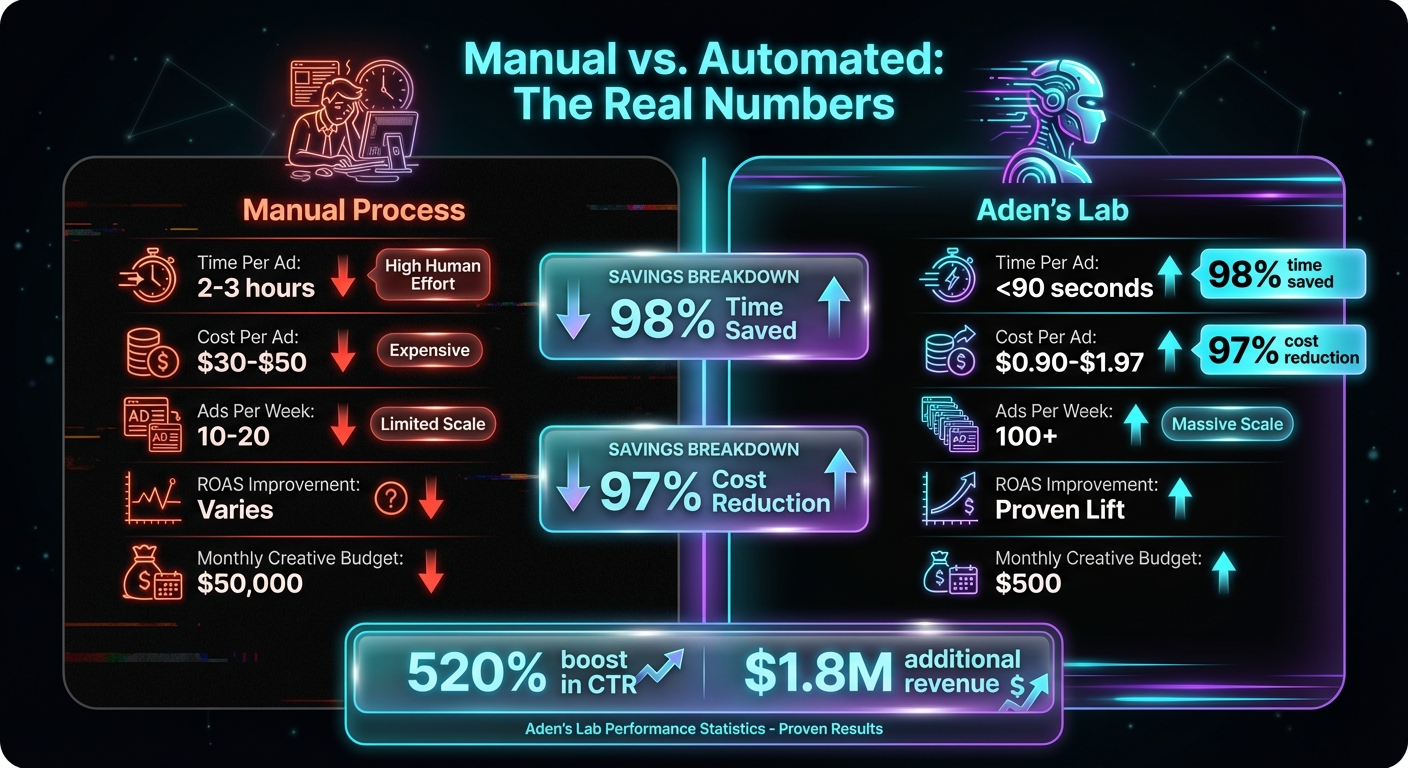 Manual vs Automated Meta Ad Creation: Cost and Time Comparison