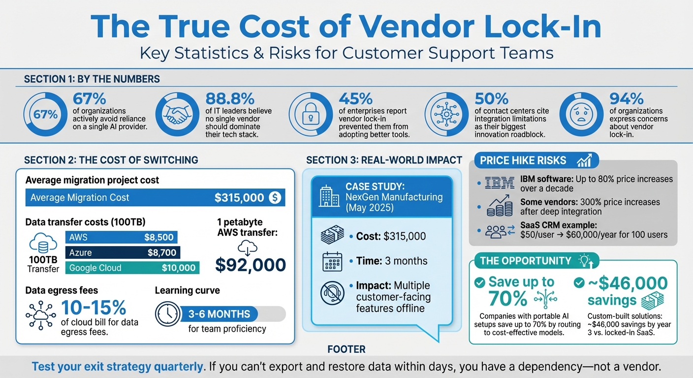 Vendor Lock-In Risks and Statistics for B2B Customer Support Teams