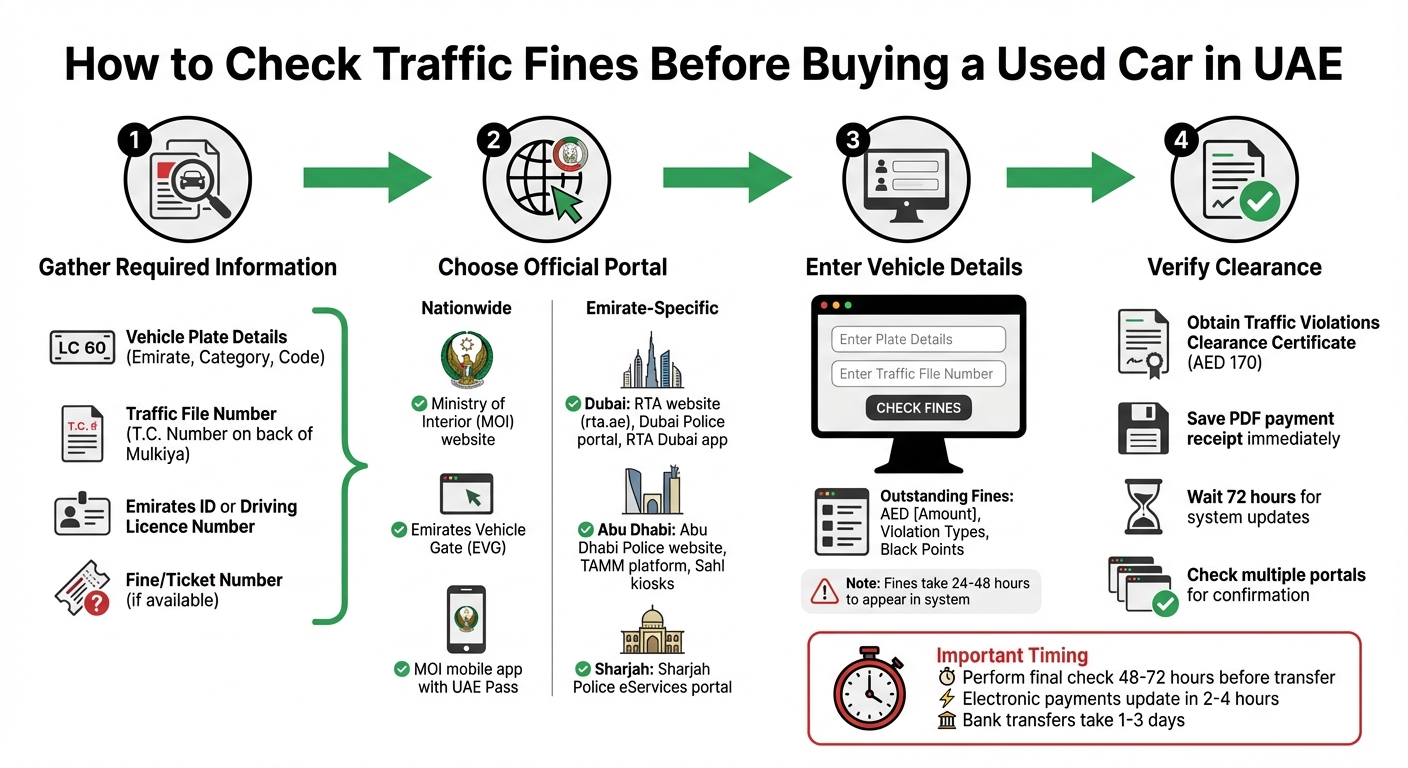 How to Check Traffic Fines Before Buying a Used Car in UAE