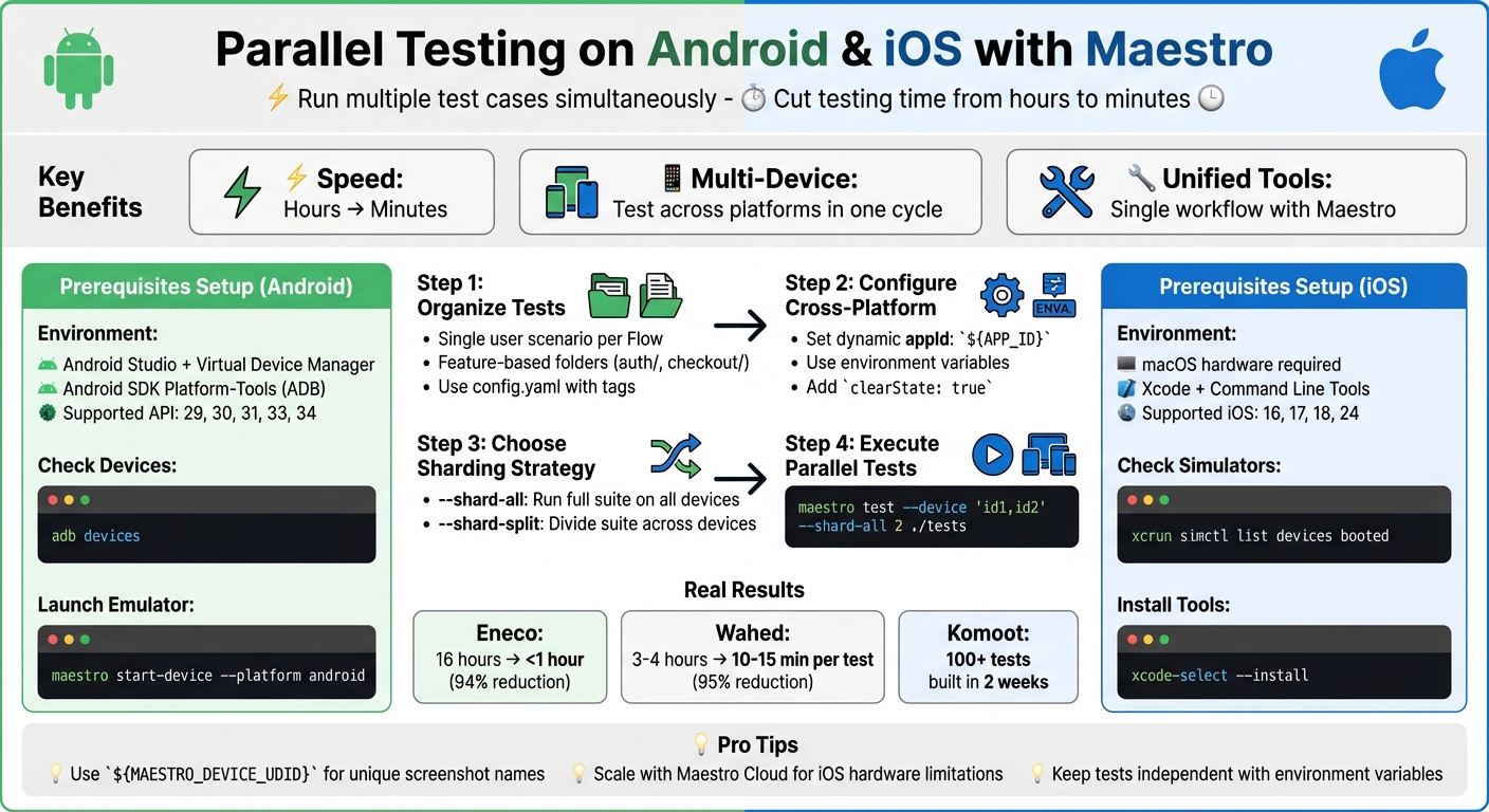 Maestro Parallel Testing Setup Guide for Android and iOS